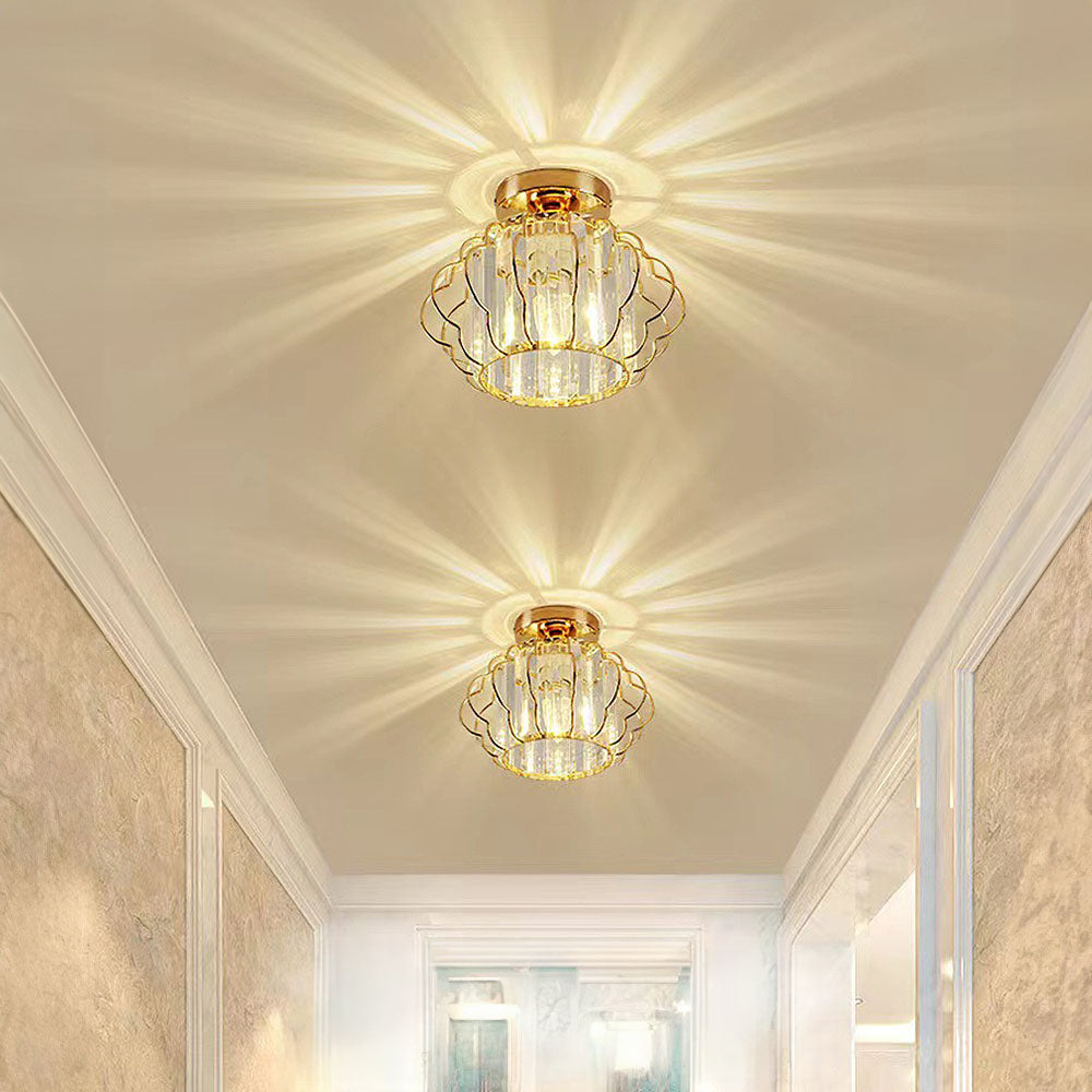 Ceiling Light | Modern Geometric Cage Fixture