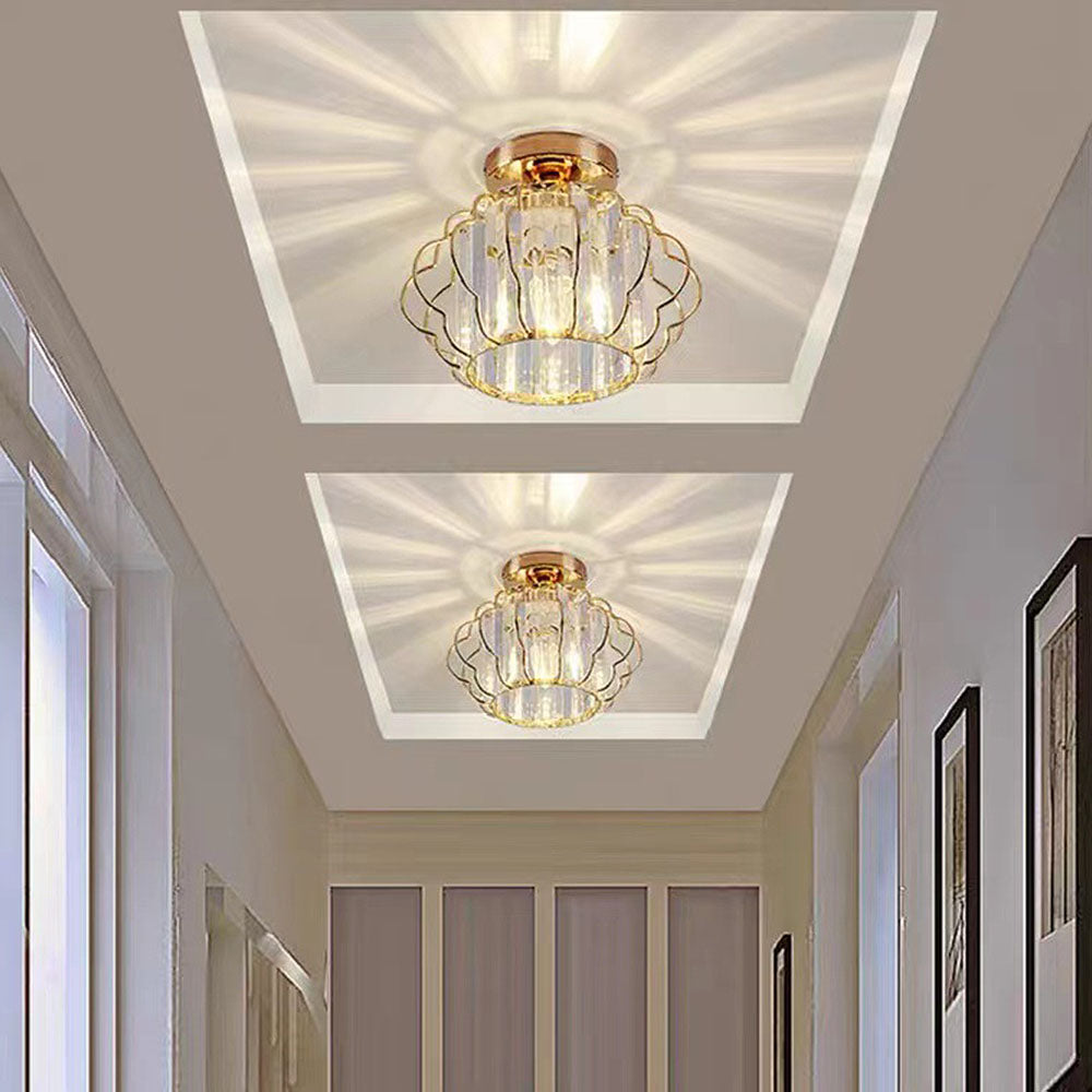 Ceiling Light | Modern Geometric Cage Fixture
