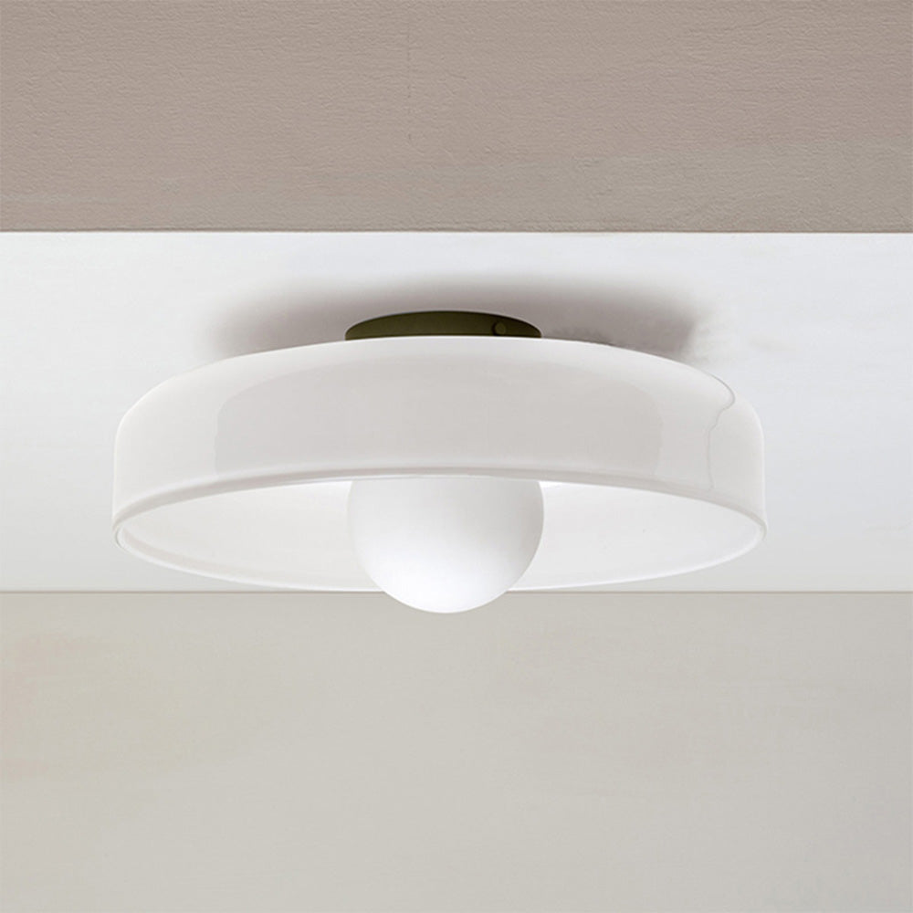 Ceiling Light | Round Glass Flush Ceiling Fixture
