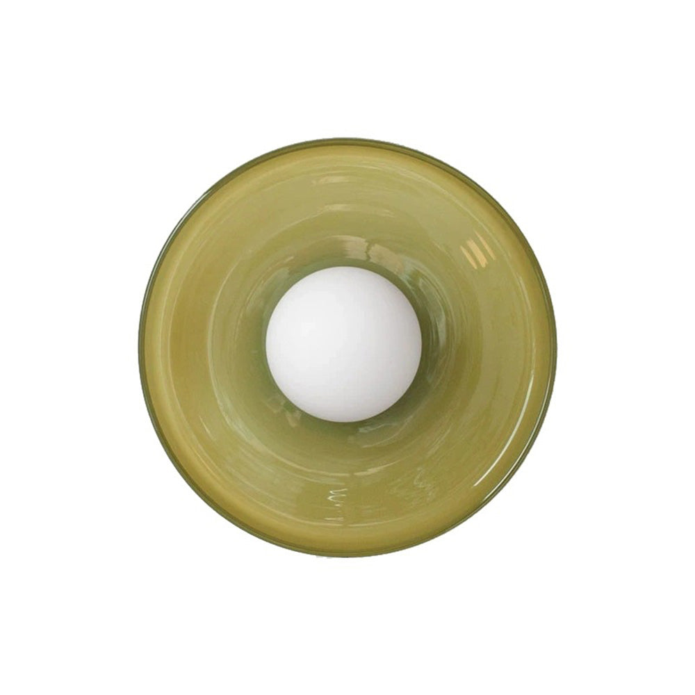 Ceiling Light | Round Glass Flush Ceiling Fixture