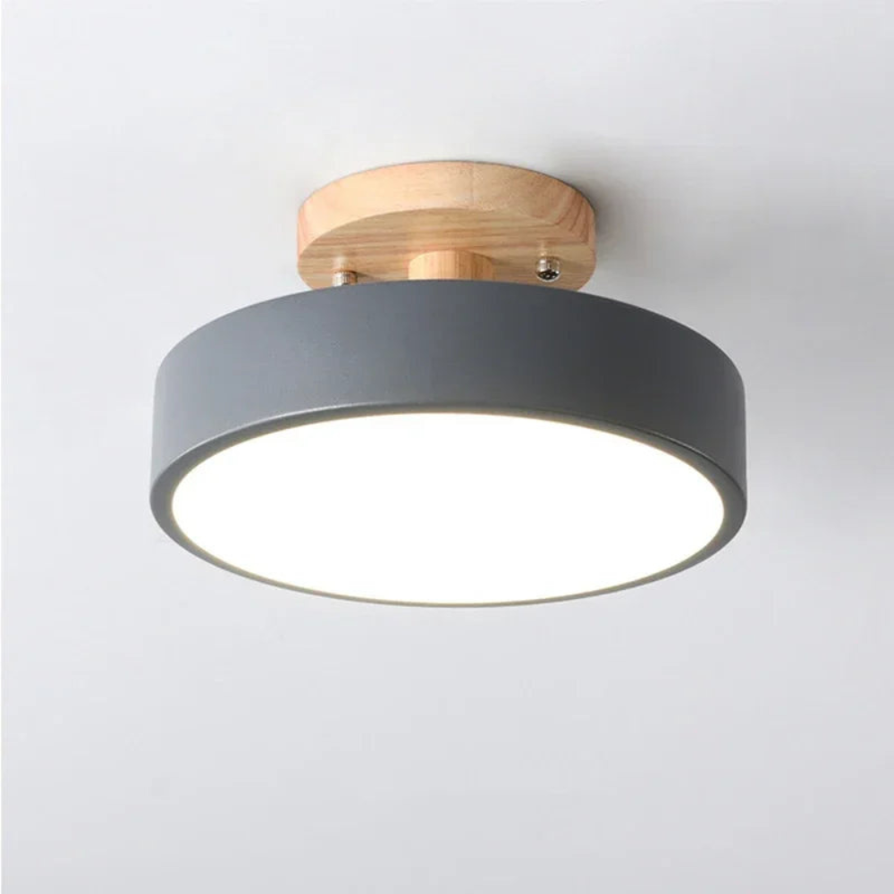 LED Ceiling Lamp | Round Scandinavian Light for Balcony and Study