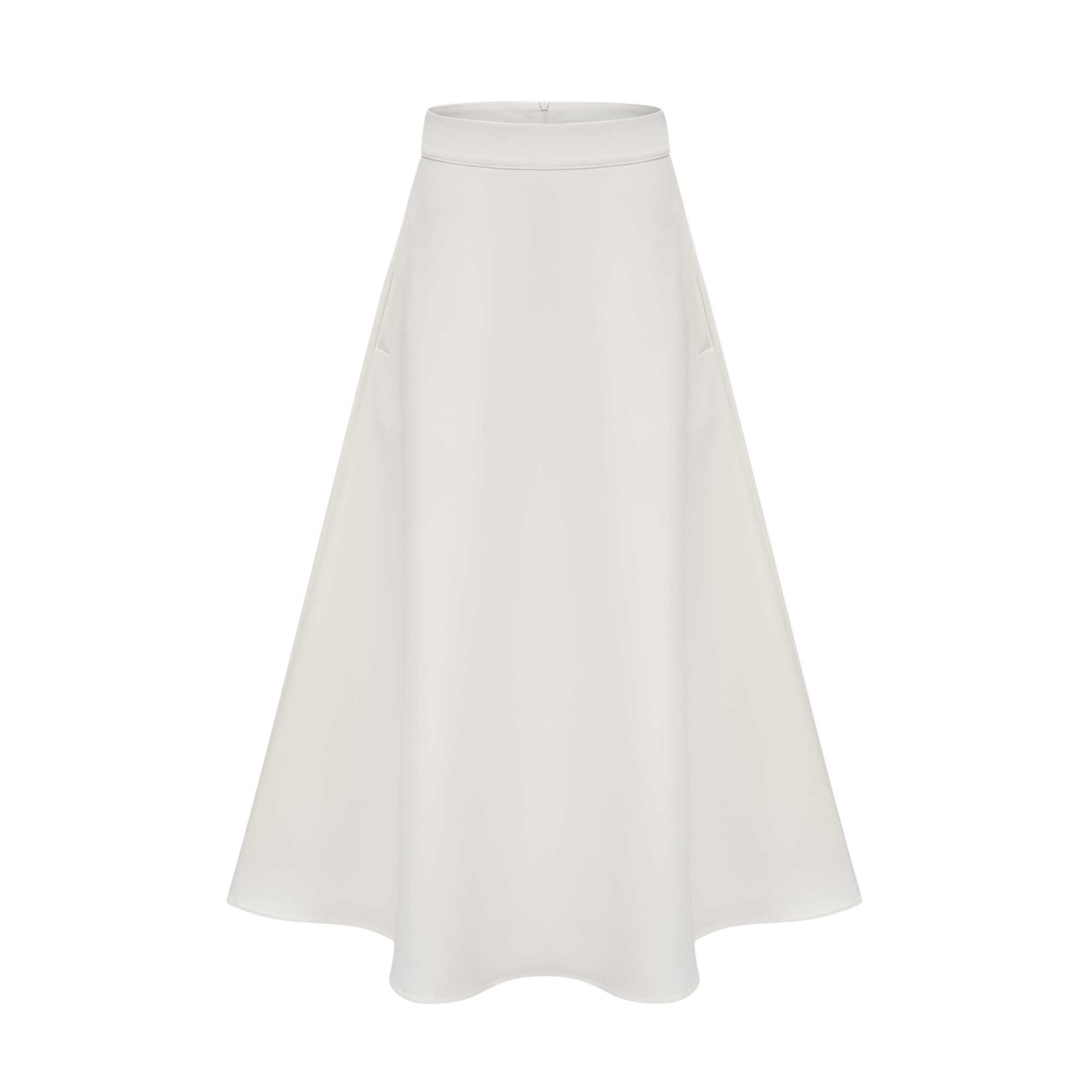 Hilaire white 3d-petal top & skirt matching set