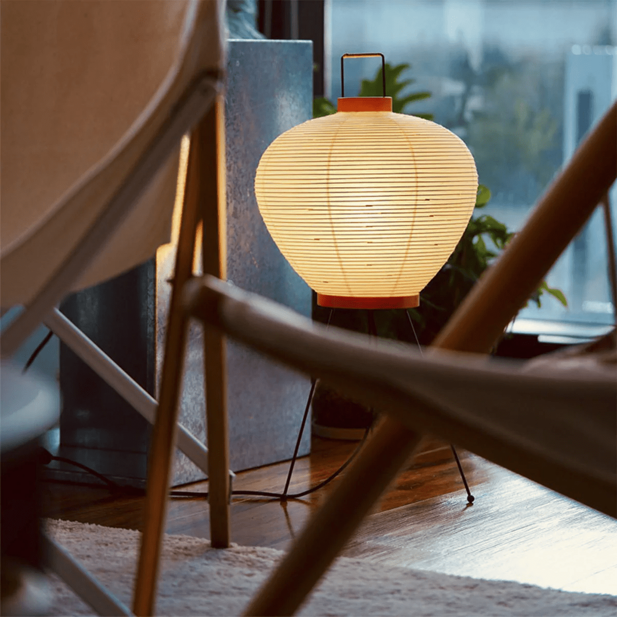 Table Lamp | Paper Shade Sculptural Table Light