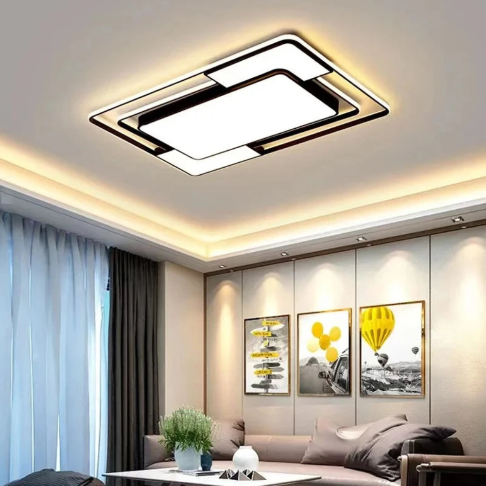 Remote Controlled LED Fixture | Modern Ceiling Light for Living and Dining Rooms