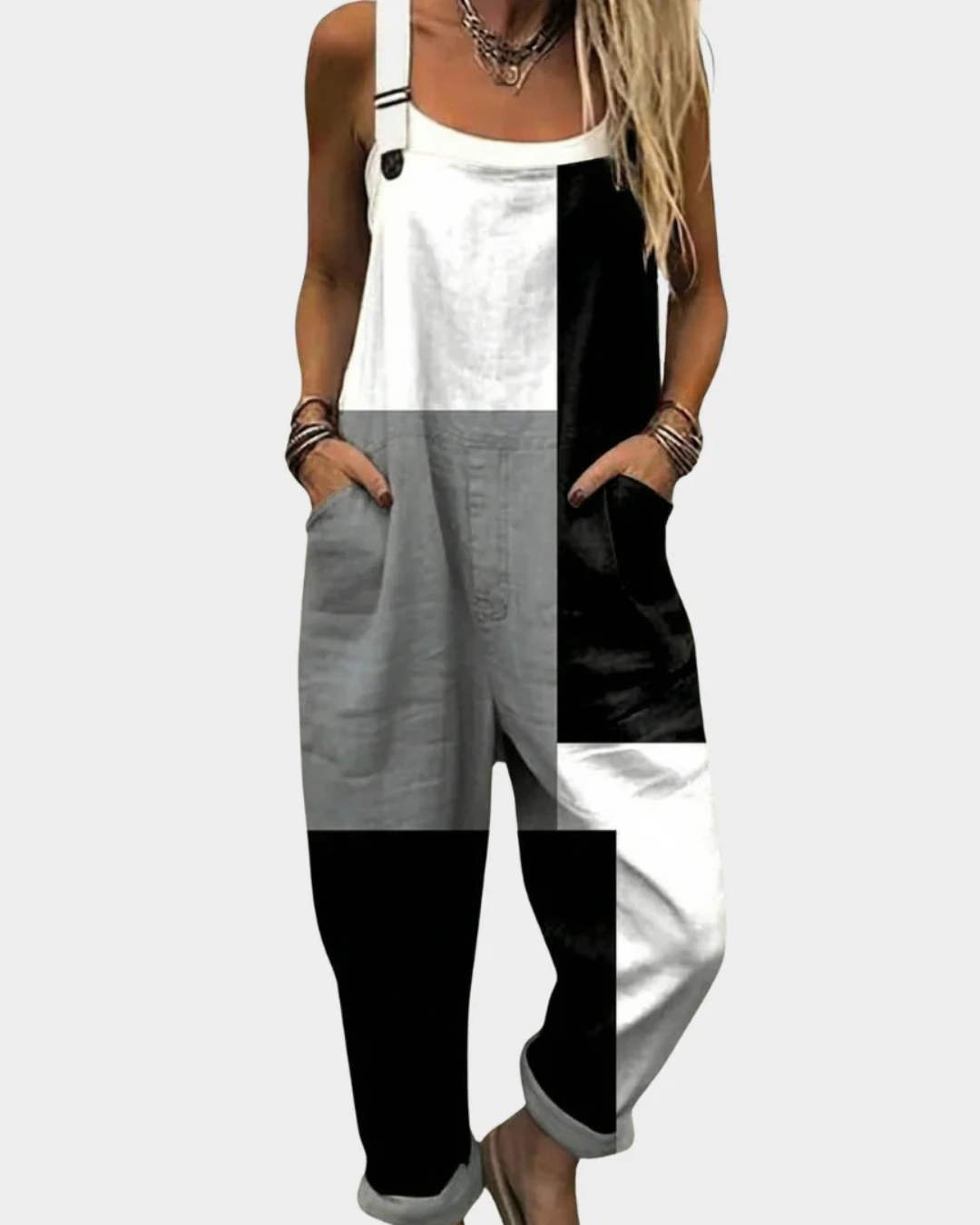 Adeline | Comfortable Printed Dungarees