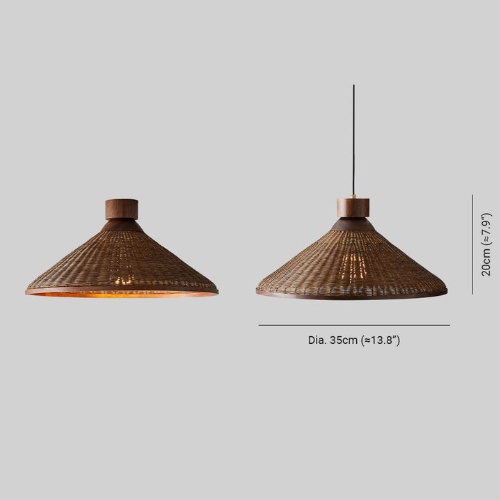 Retro LED Pendant Ceiling Light | Woven Look Fixture