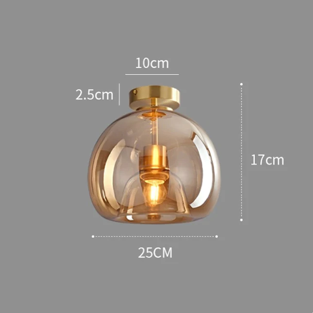 Ceiling Light | Modern Glass Globe