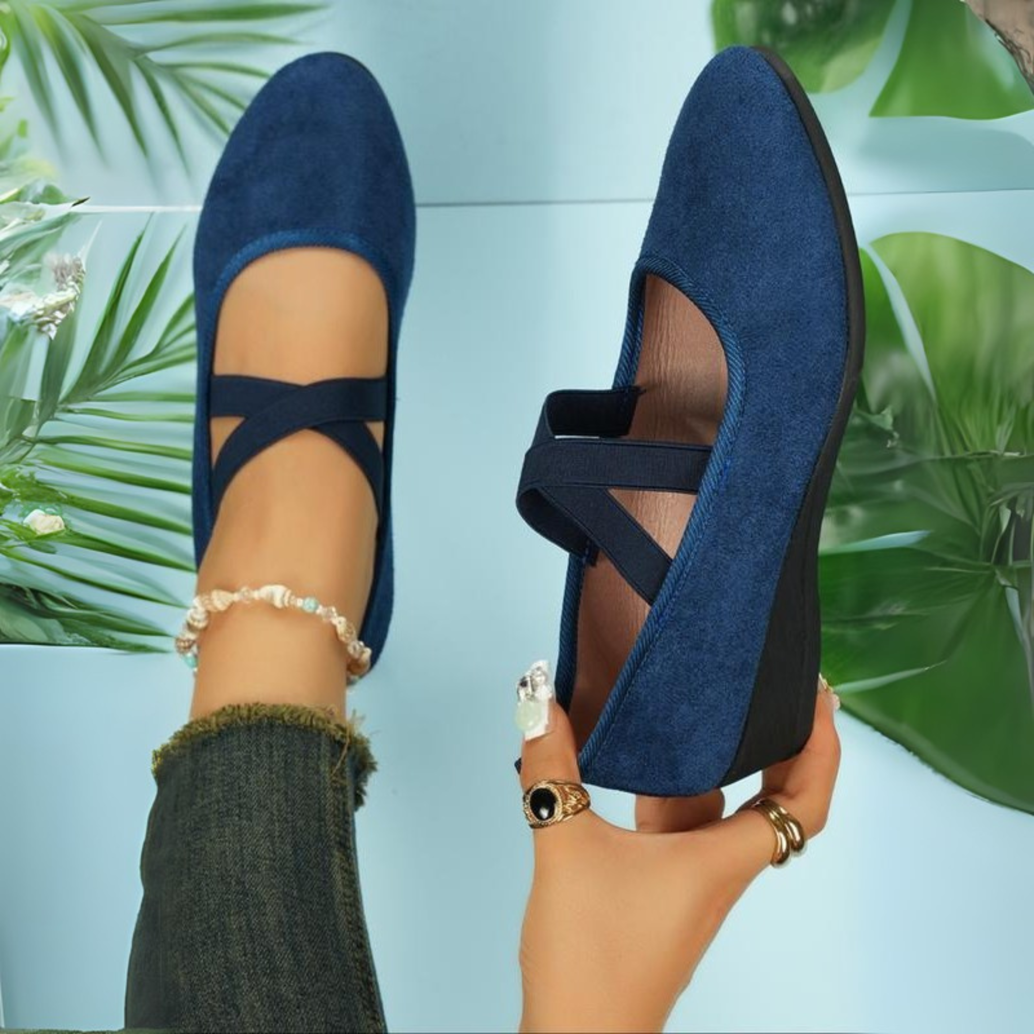 Calerinne | Closed Wedge Ballerina Shoes