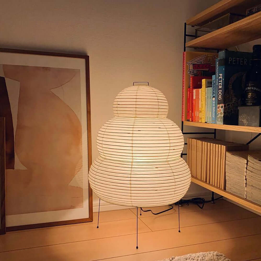 Table Lamp | Paper Shade Sculptural Table Light
