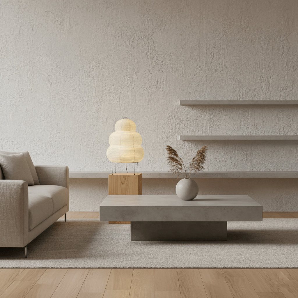 Table Lamp | Paper Shade Sculptural Table Light