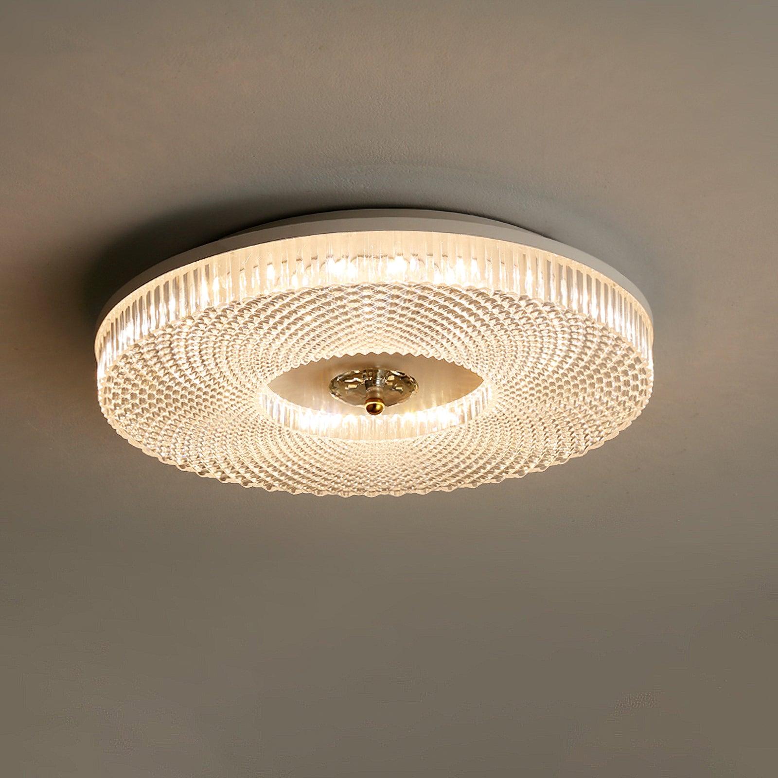 Ceiling Light | Round LED Textured Flush