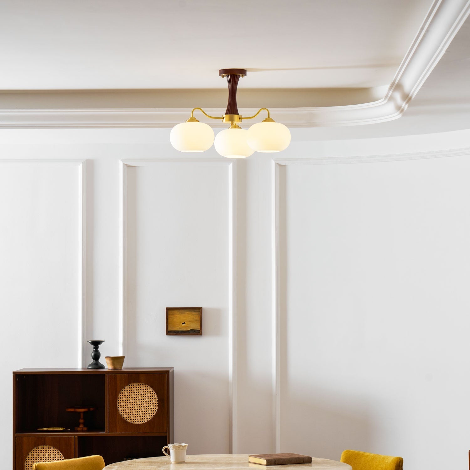 Ceiling Light | Multi-Arm Glass Shade