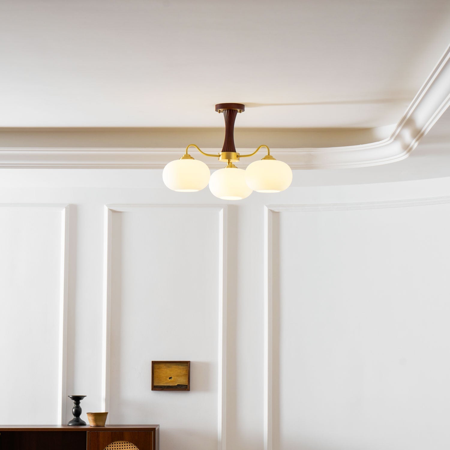 Ceiling Light | Multi-Arm Glass Shade