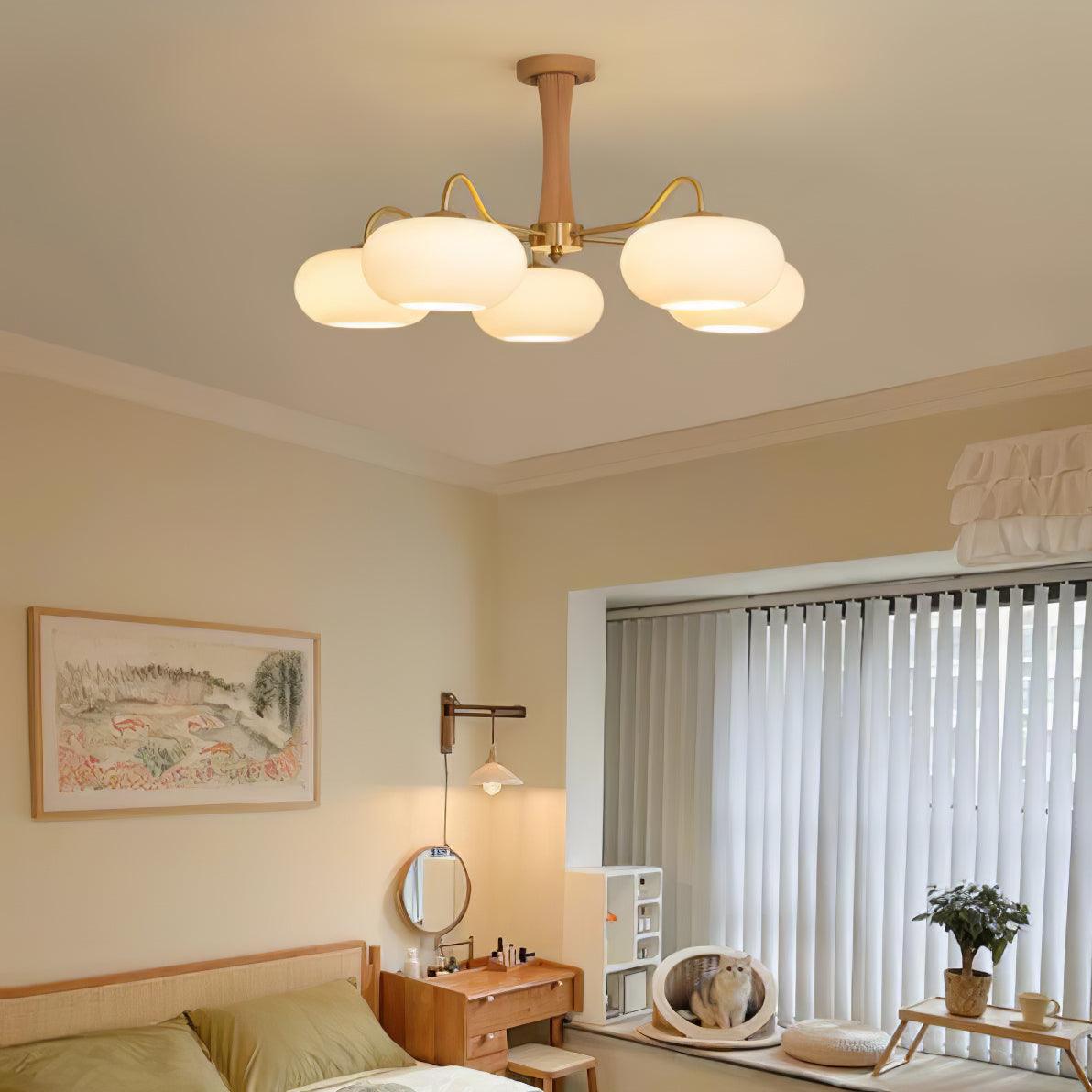 Ceiling Light | Multi-Arm Glass Shade