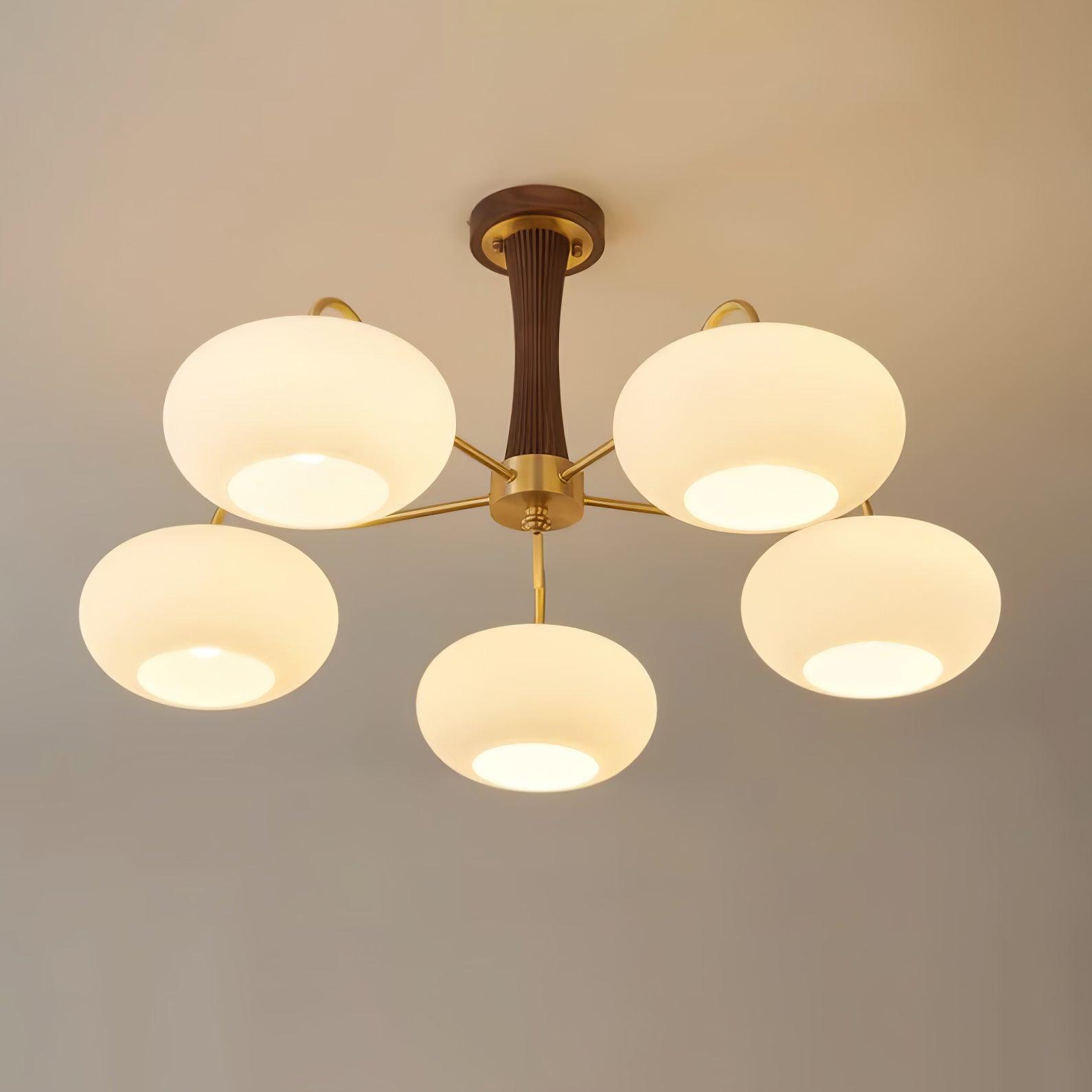 Ceiling Light | Multi-Arm Glass Shade
