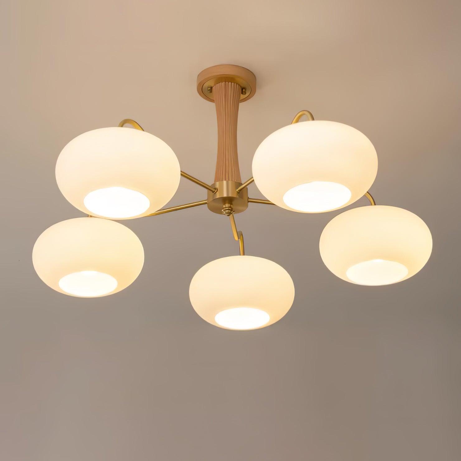Ceiling Light | Multi-Arm Glass Shade