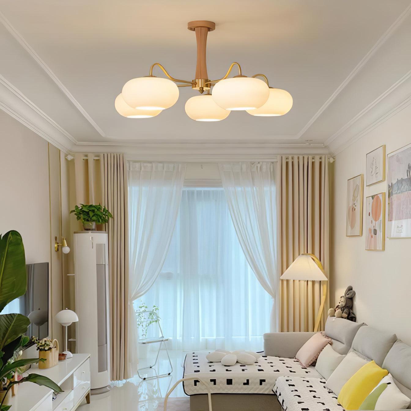 Ceiling Light | Multi-Arm Glass Shade
