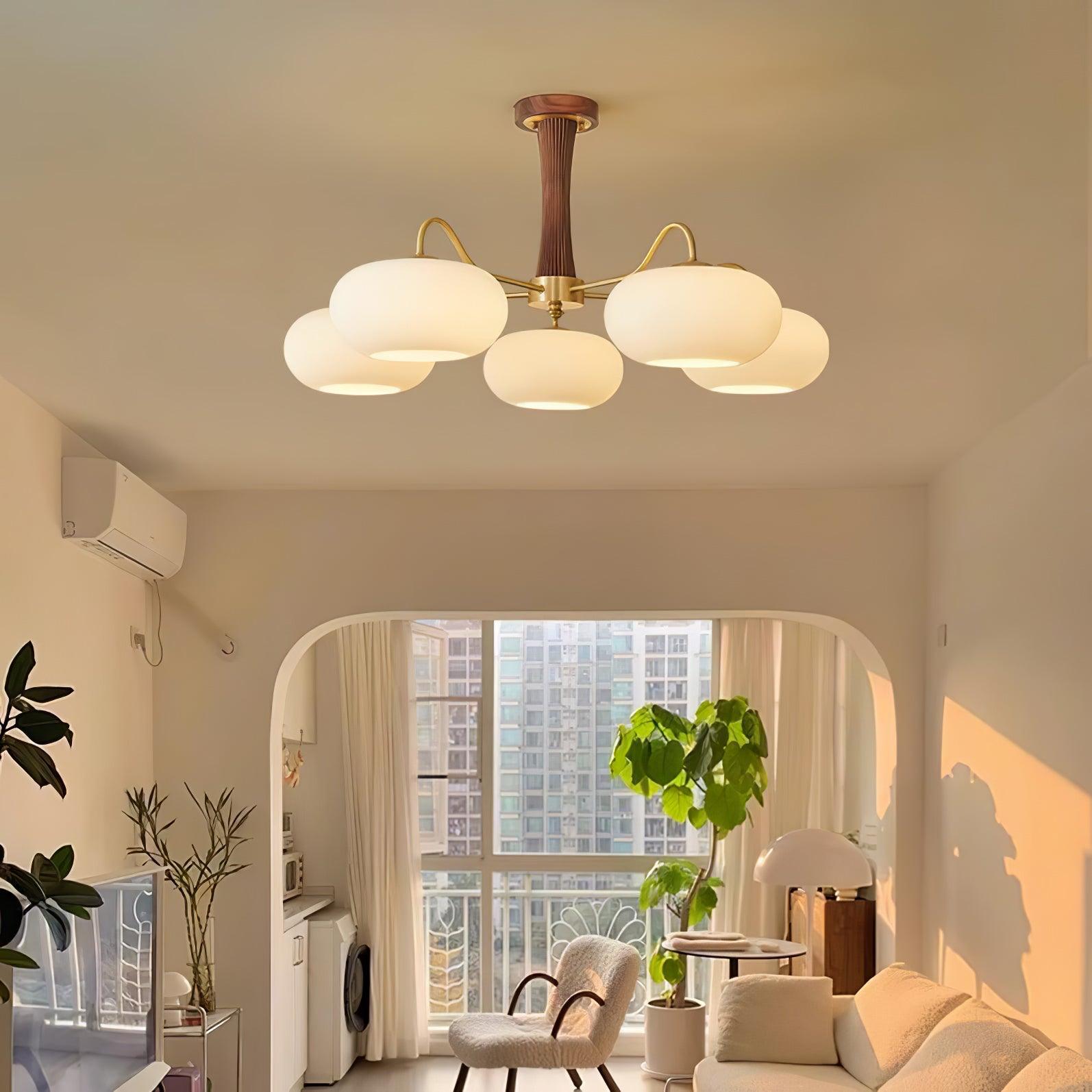 Ceiling Light | Multi-Arm Glass Shade
