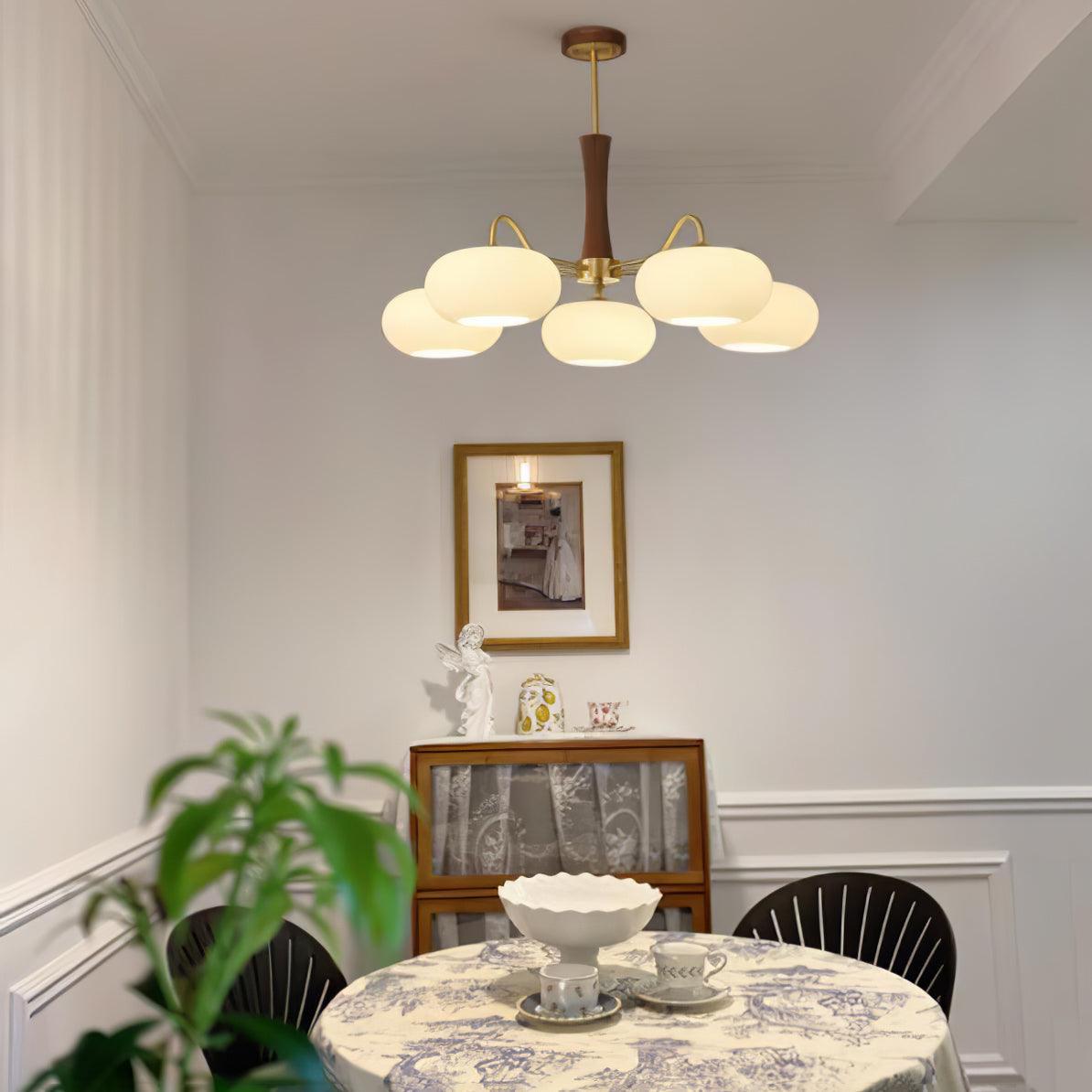 Ceiling Light | Multi-Arm Glass Shade