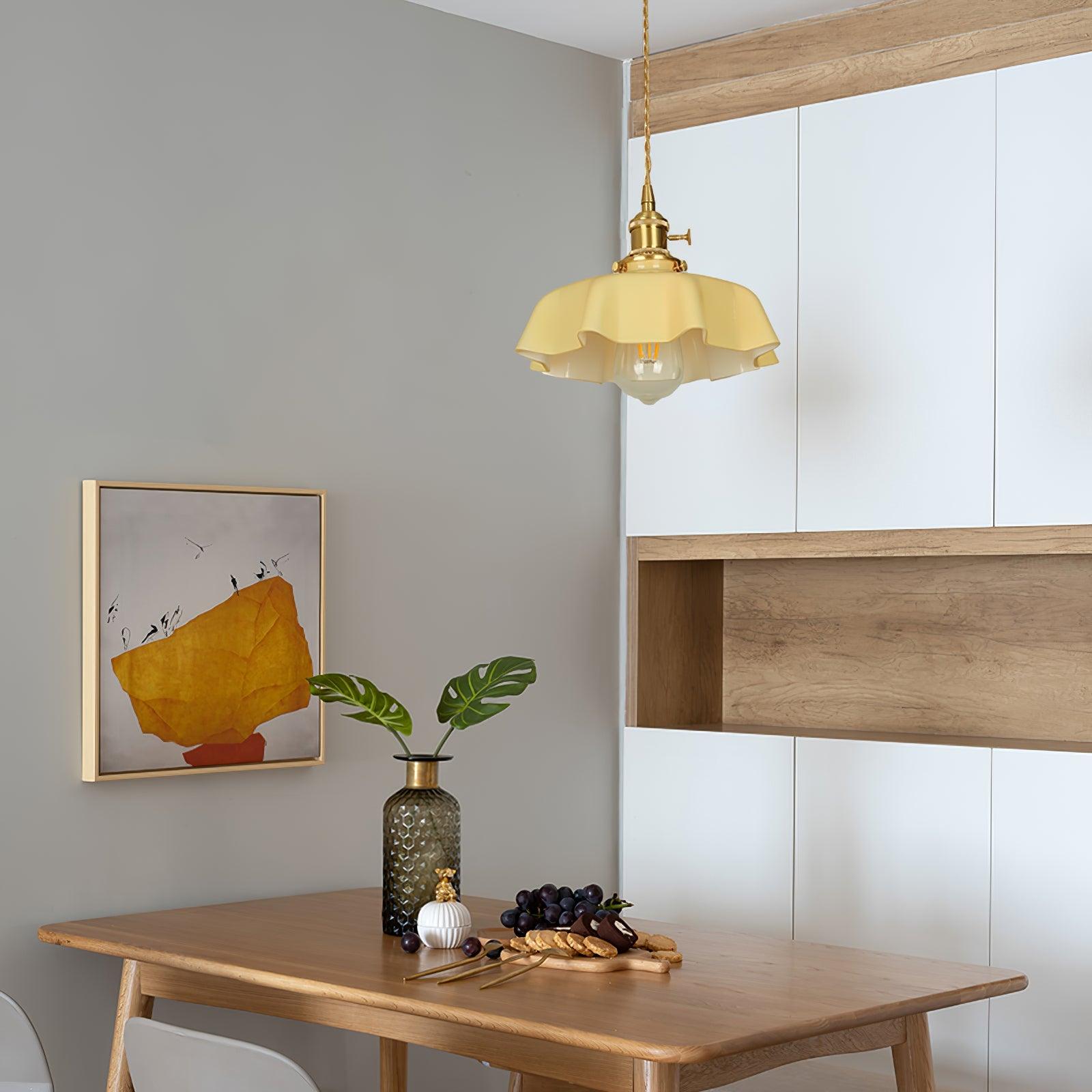 Pendant Light Scalloped | French Flower Ceiling Lamp