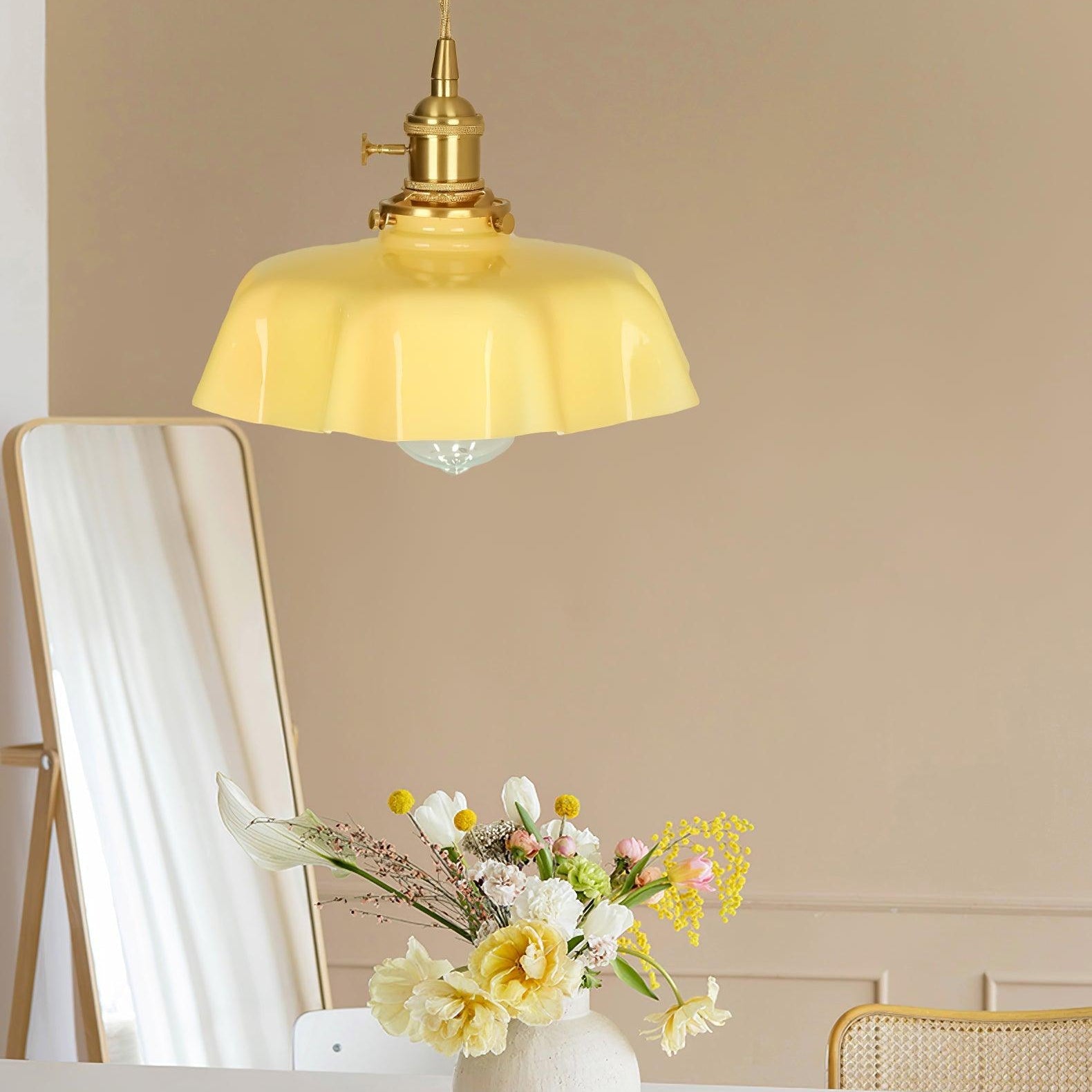 Pendant Light Scalloped | French Flower Ceiling Lamp