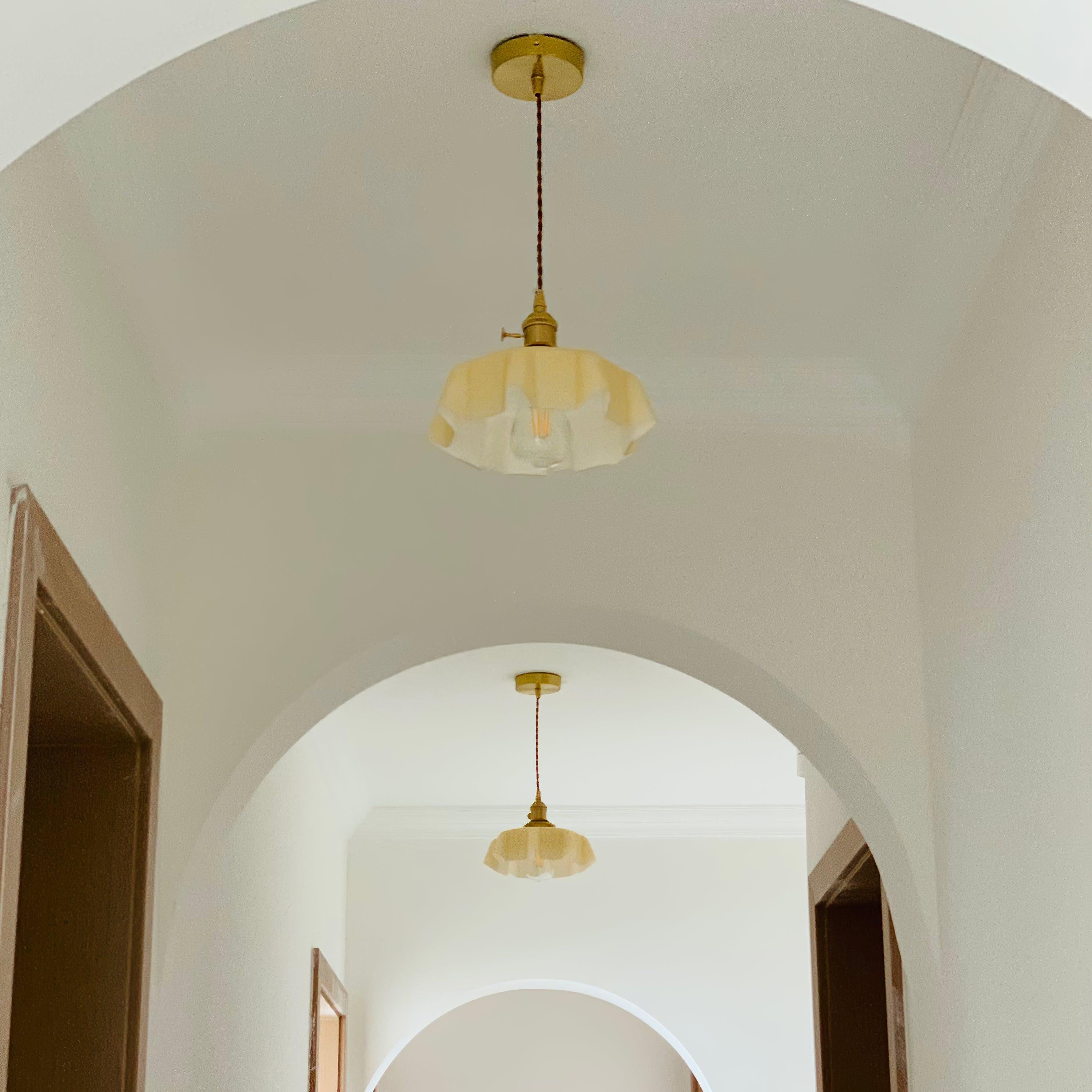 Pendant Light Scalloped | French Flower Ceiling Lamp