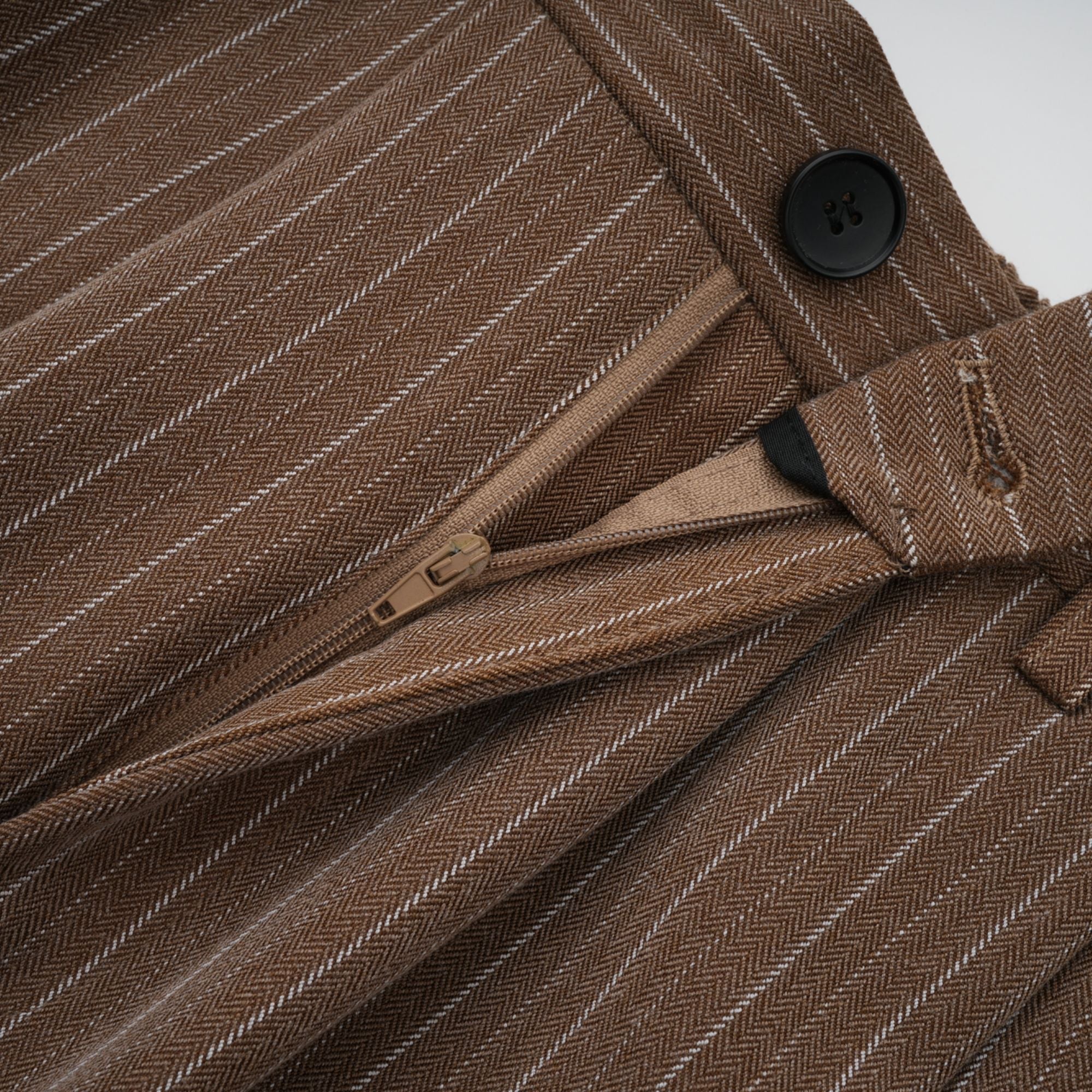 Clémence Brown Striped Trousers
