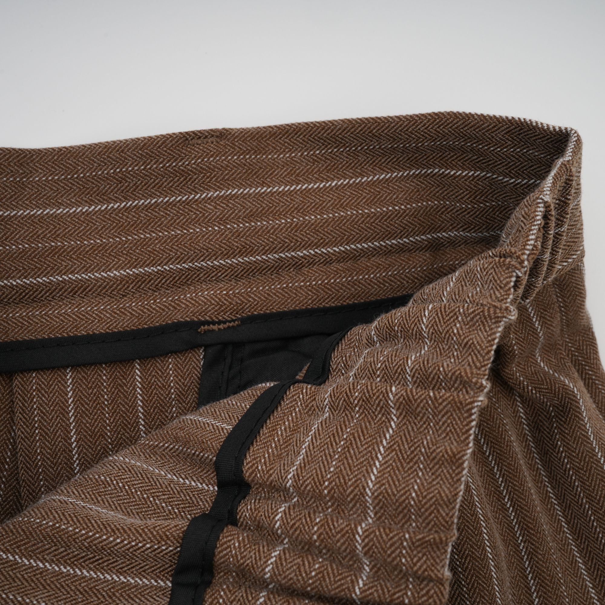 Clémence Brown Striped Trousers