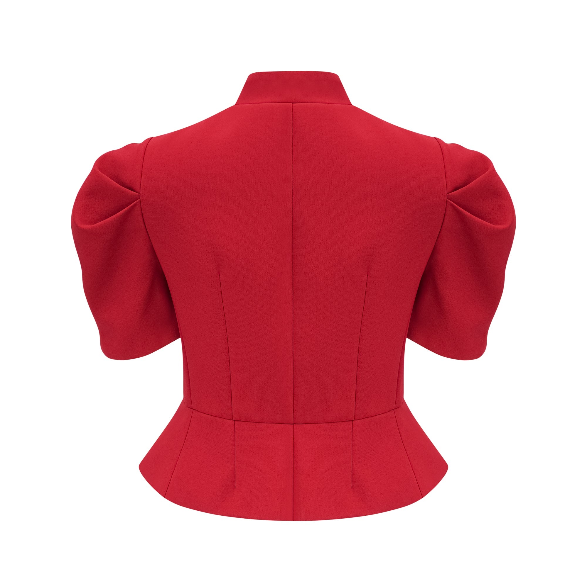 Colette red pleated blouse & skirt matching set