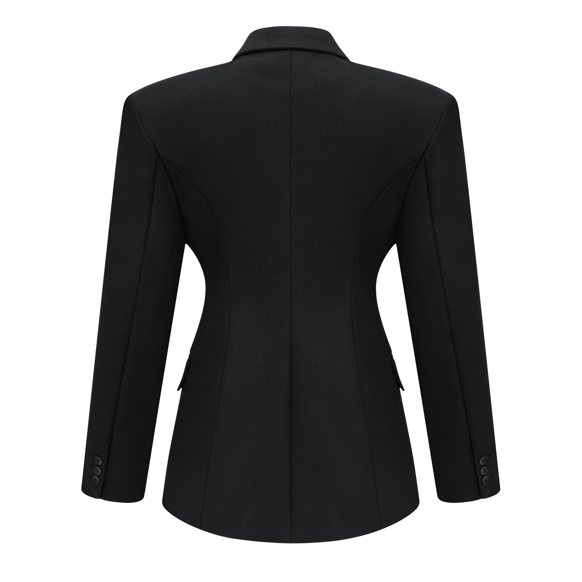 Dianthe Black Double-Breasted Oversize Blazer