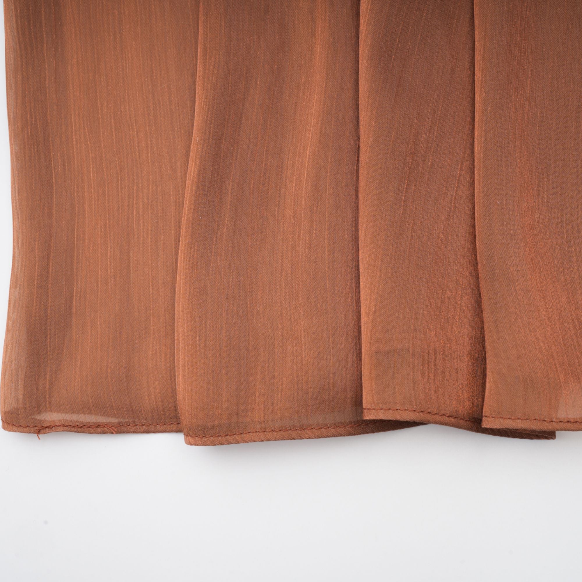 Mila Brown Pleated Satin Maxi Dress
