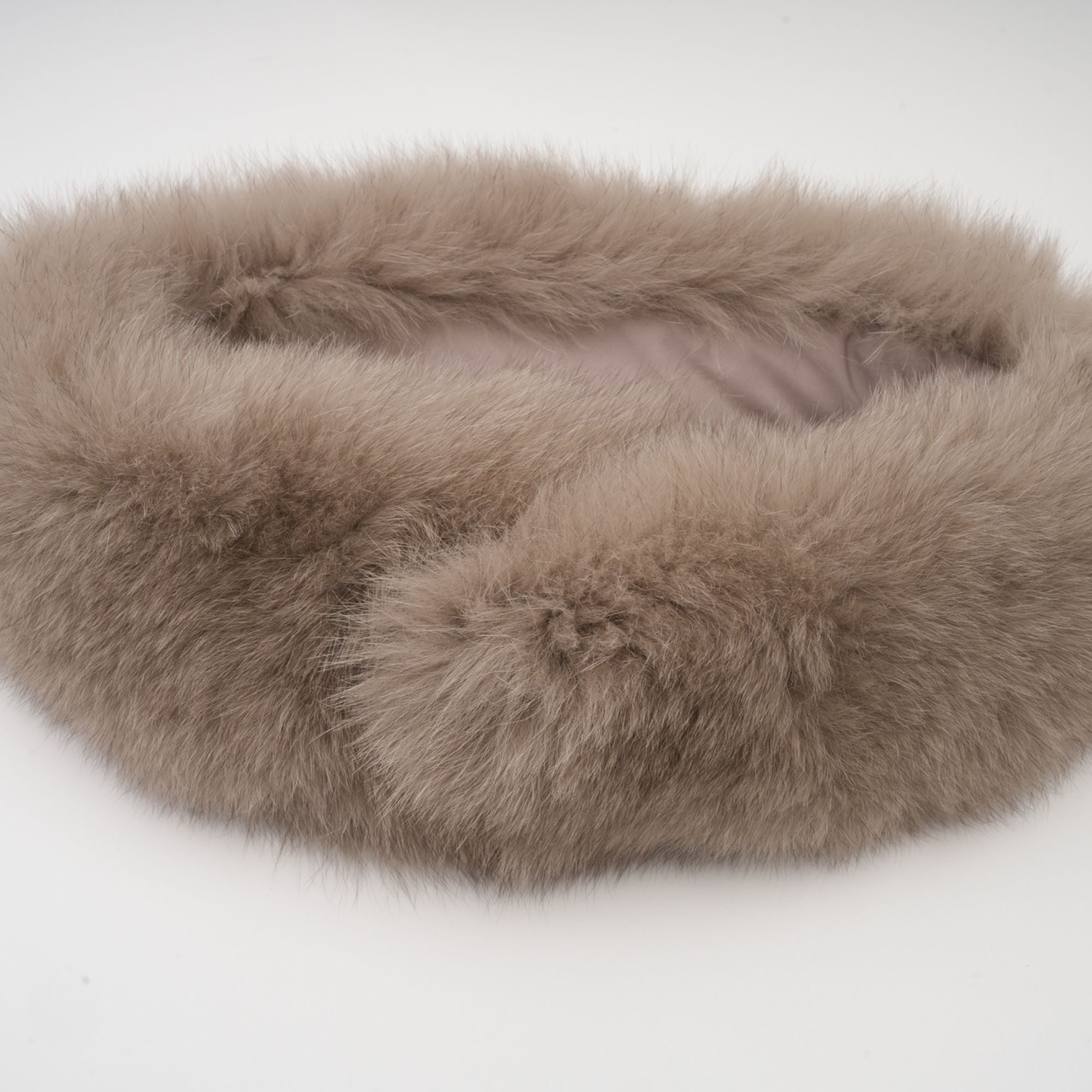 Chloris wool fur belted cape coat in Brown