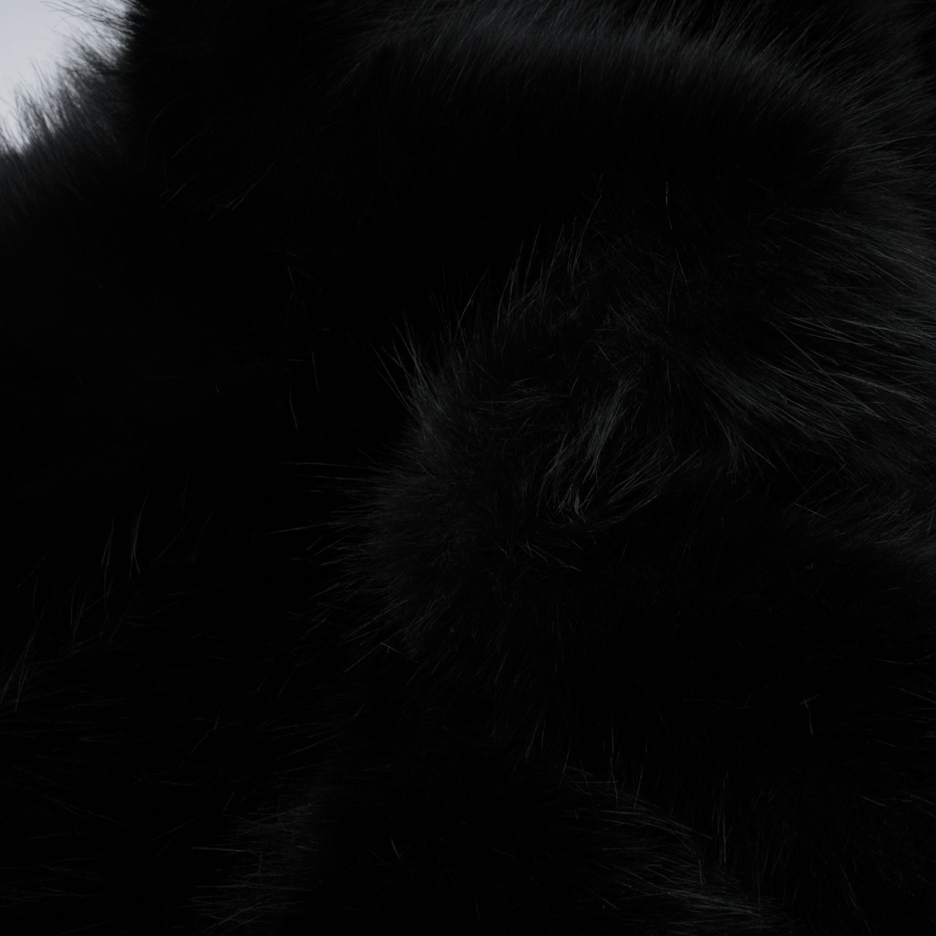 Alberta Black Faux-Fur Corset Panel Jacket