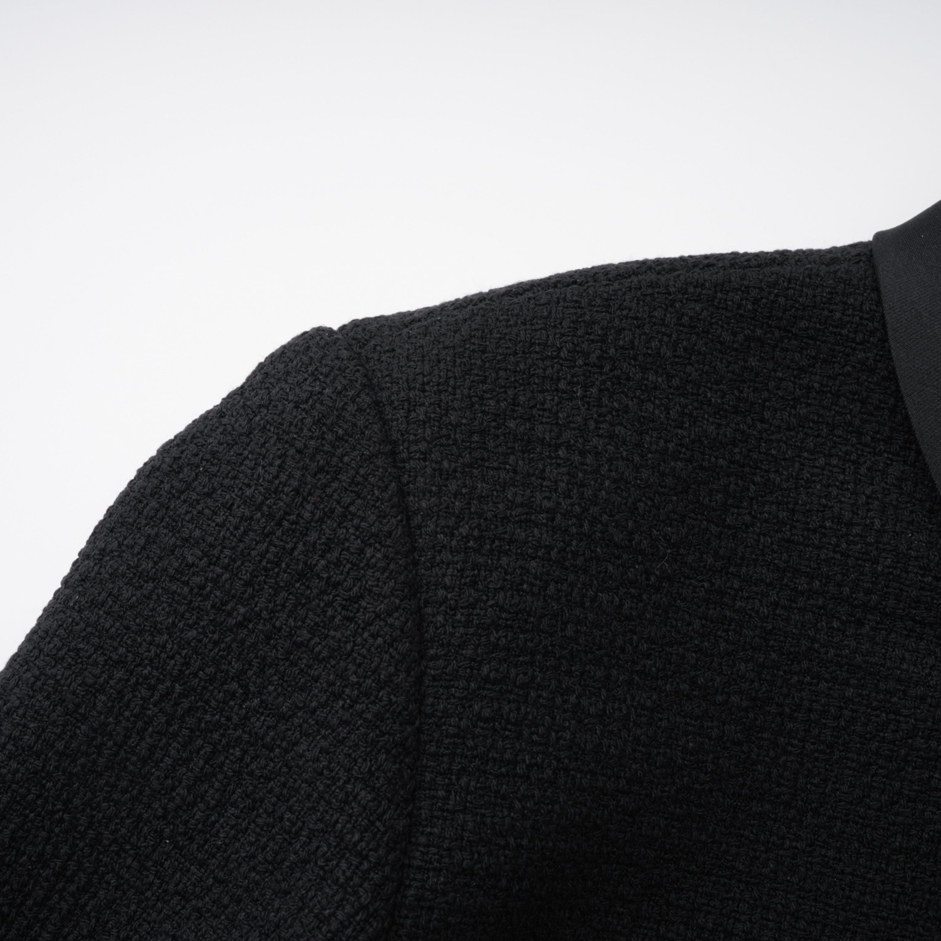 Lorelei Black High Neck Tweed Midi Dress