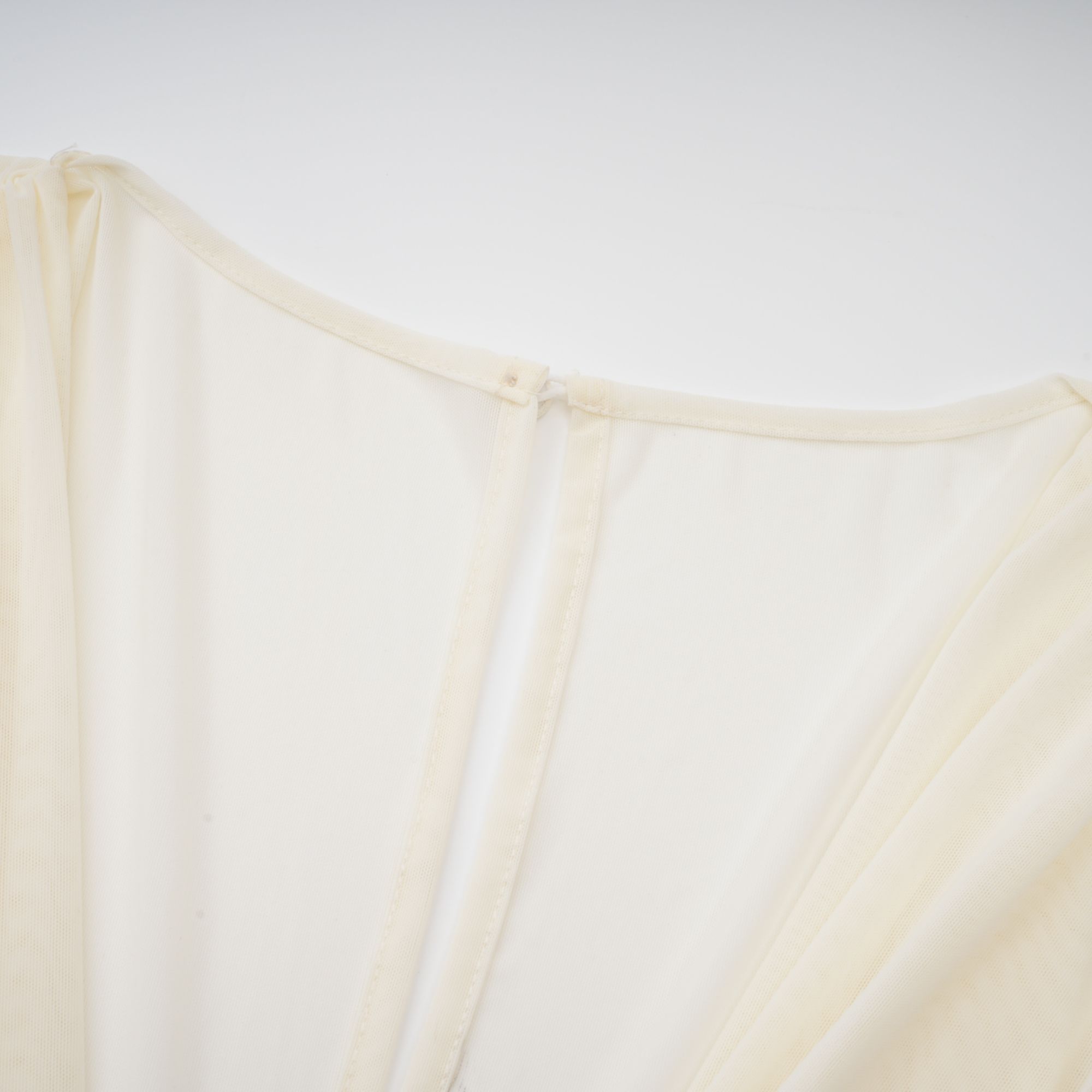 Léontine color-blocked flower-brooch ruched midi dress