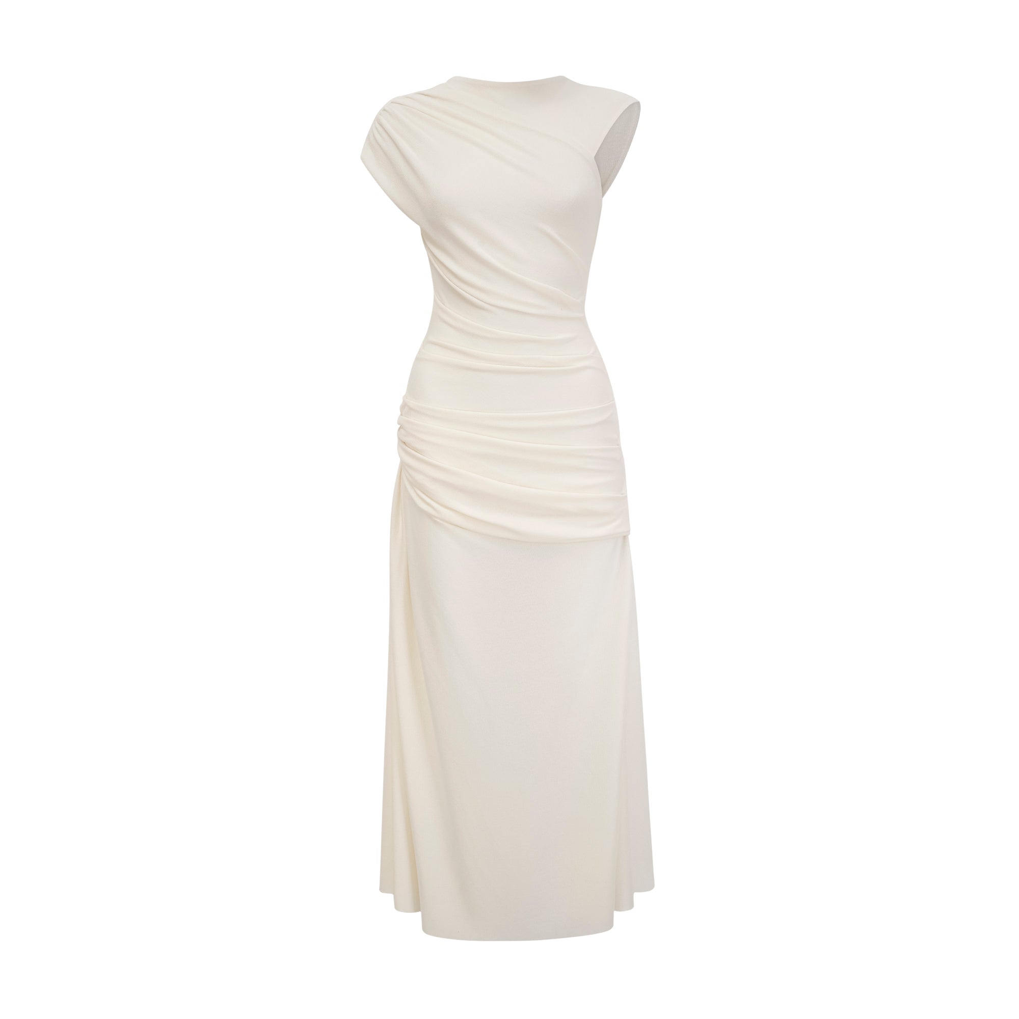 Lanetta jersey-knit draped maxi dress