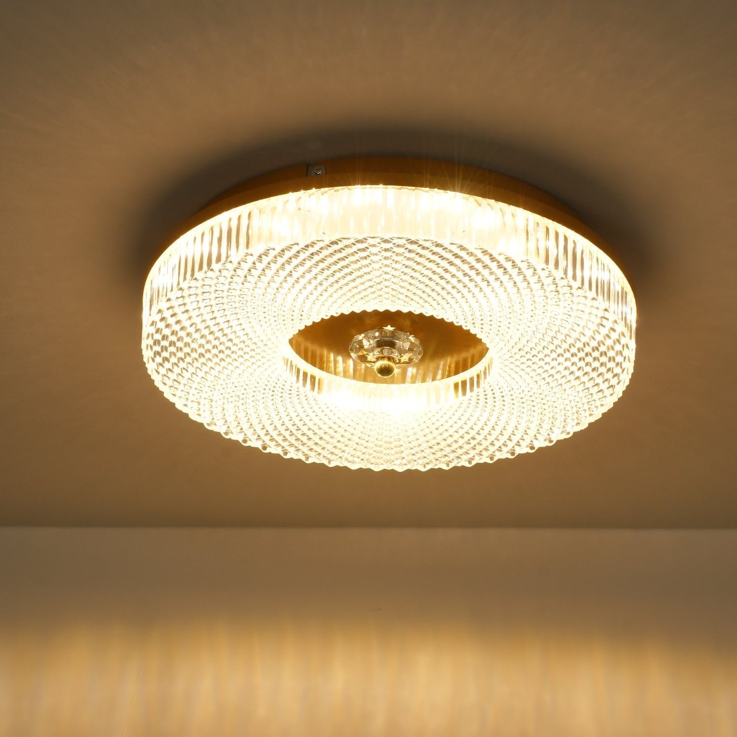 Ceiling Light | Round LED Textured Flush