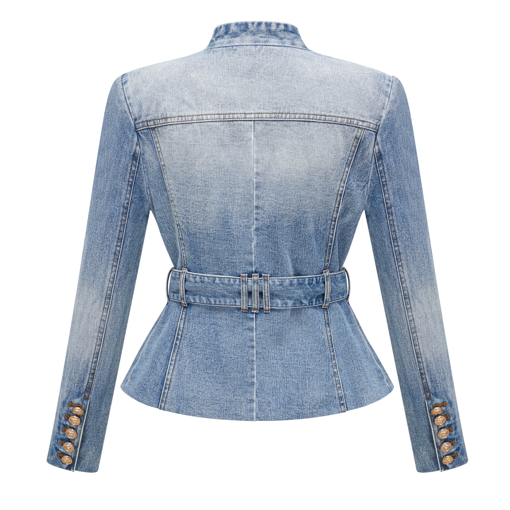 Edda Light Blue Belted Denim Jacket