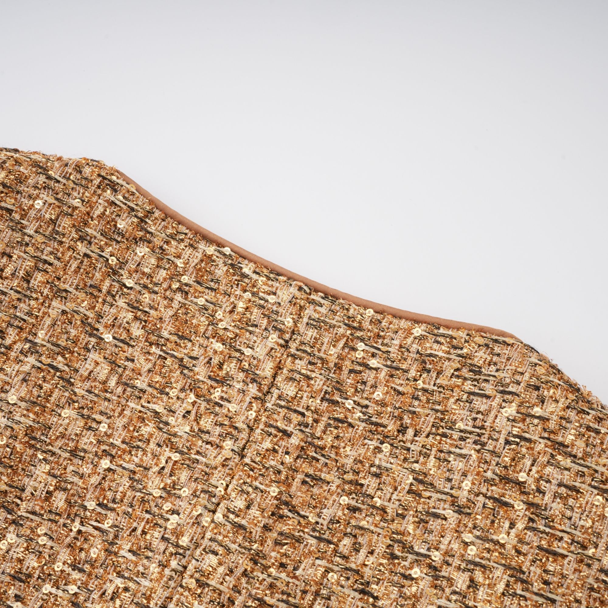 Clothilde Gold Sequined Tweed Jacket