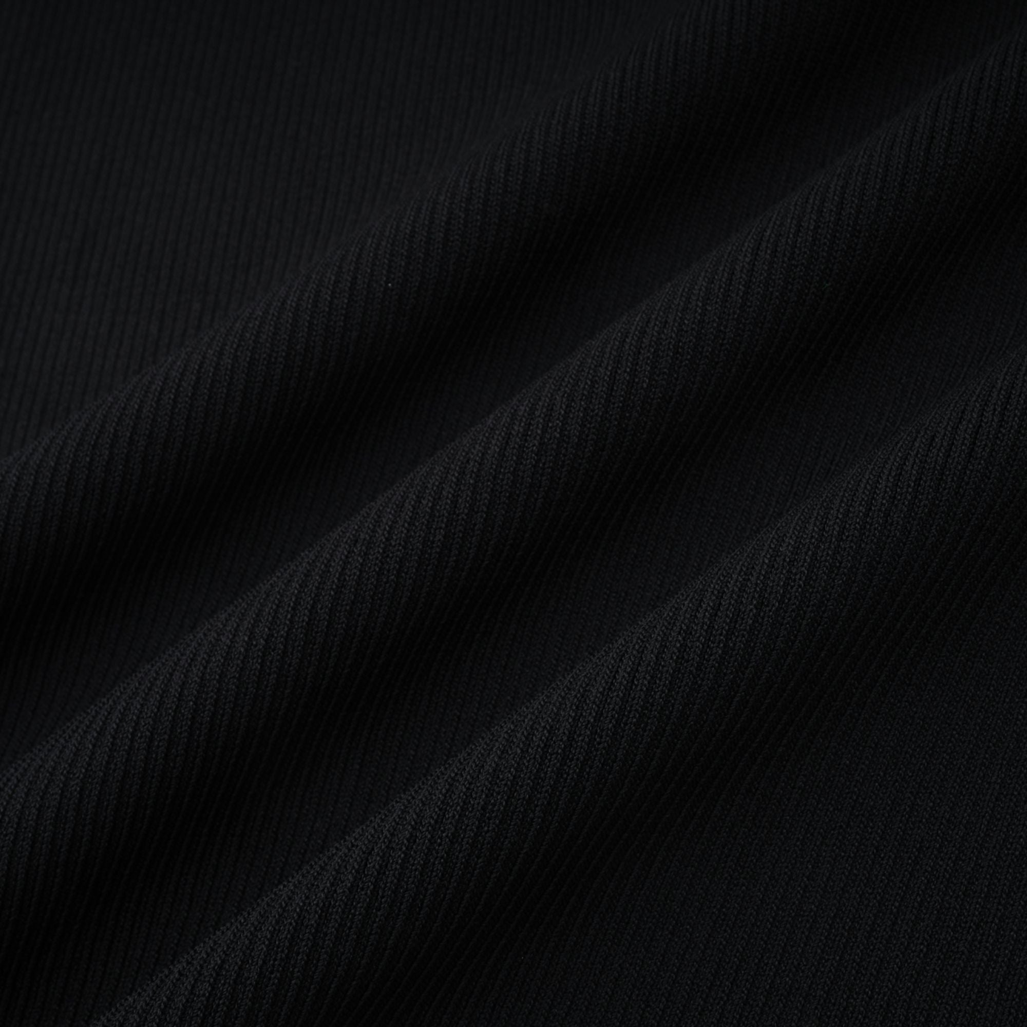 Ysandre Black Ribbed Knit Keyhole Tank Top