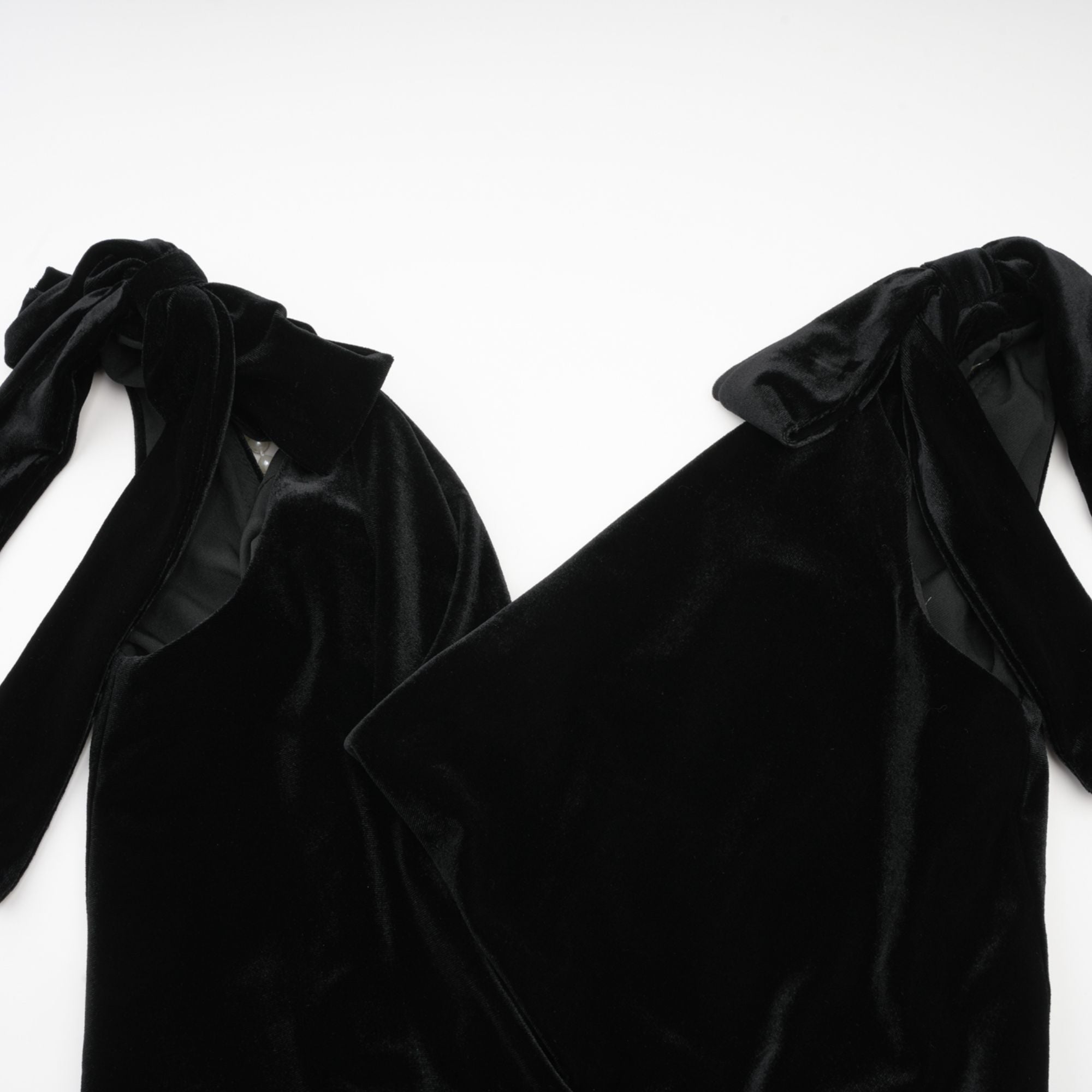 Audrey embellished velvet open-back maxi dress