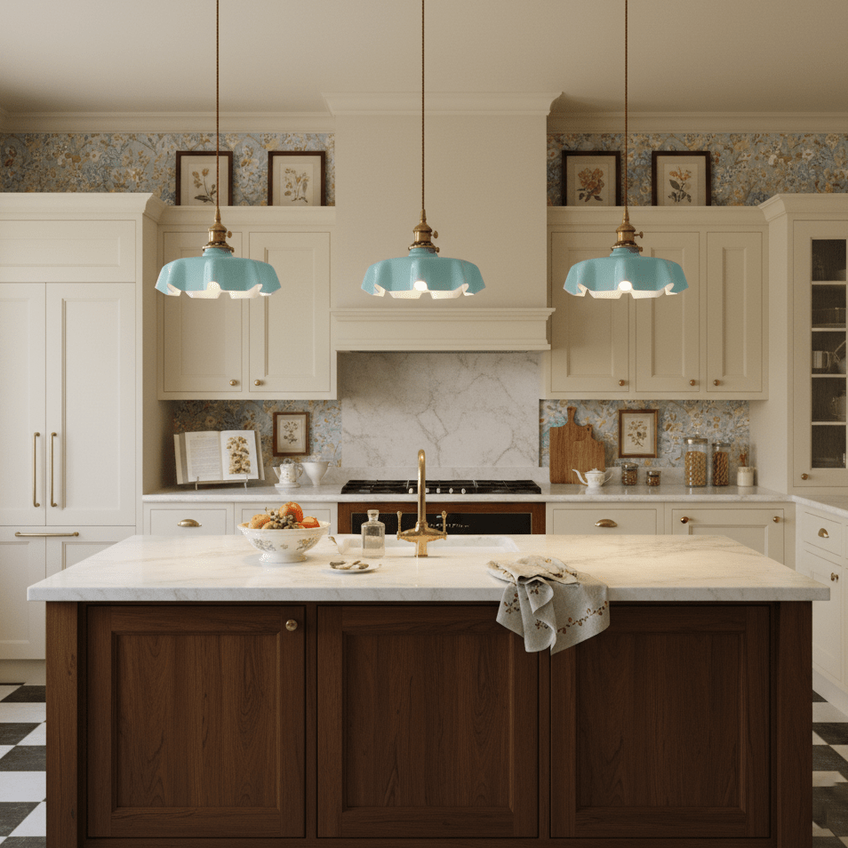 Pendant Light Scalloped | French Flower Ceiling Lamp