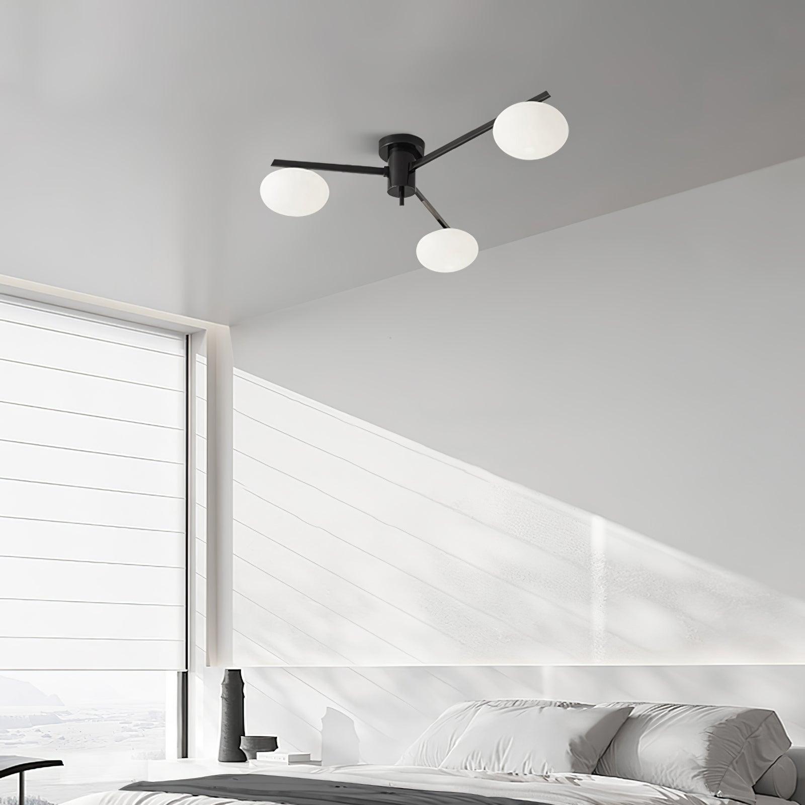 Ceiling Light | Multi-Arm Linear Glass Shade