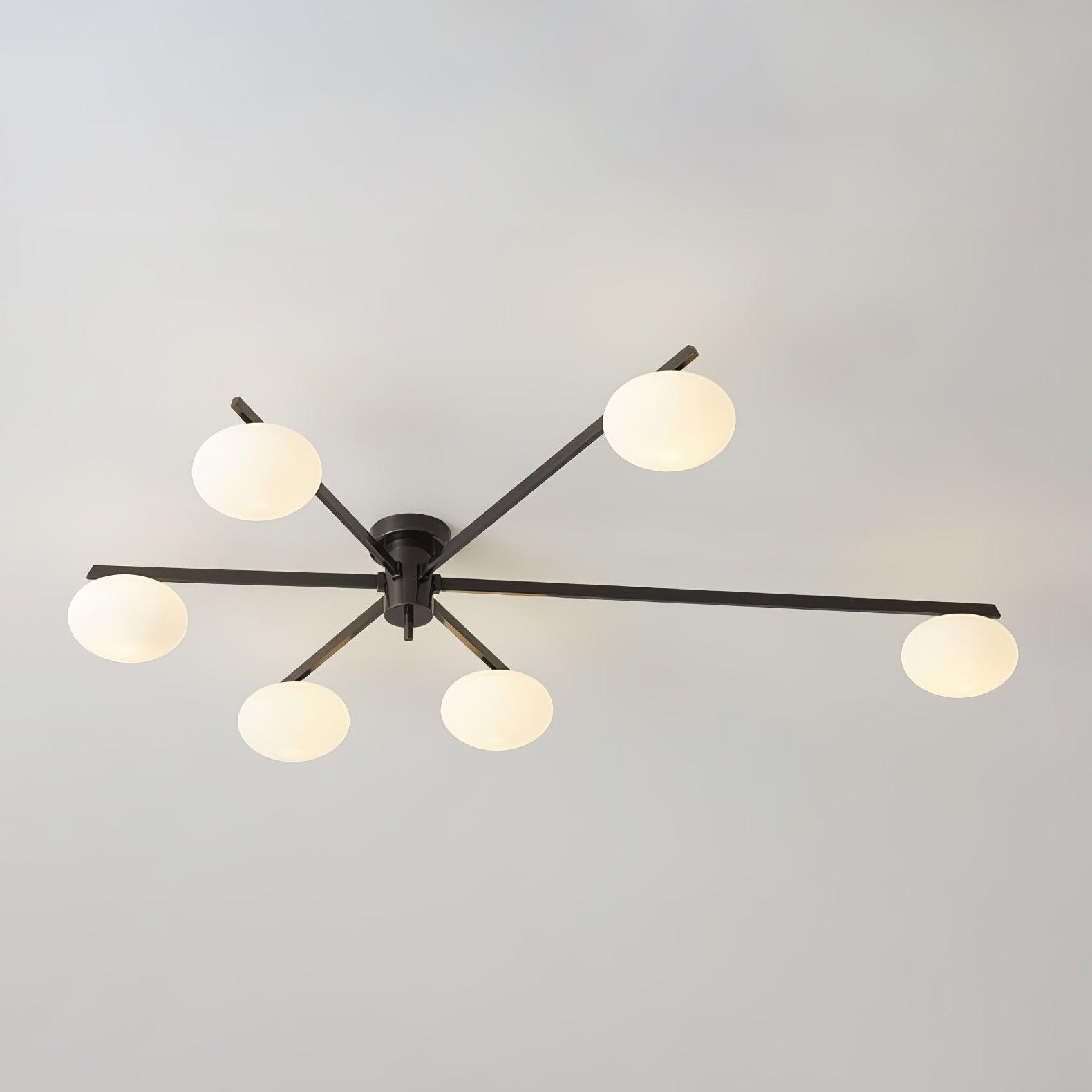 Ceiling Light | Multi-Arm Linear Glass Shade