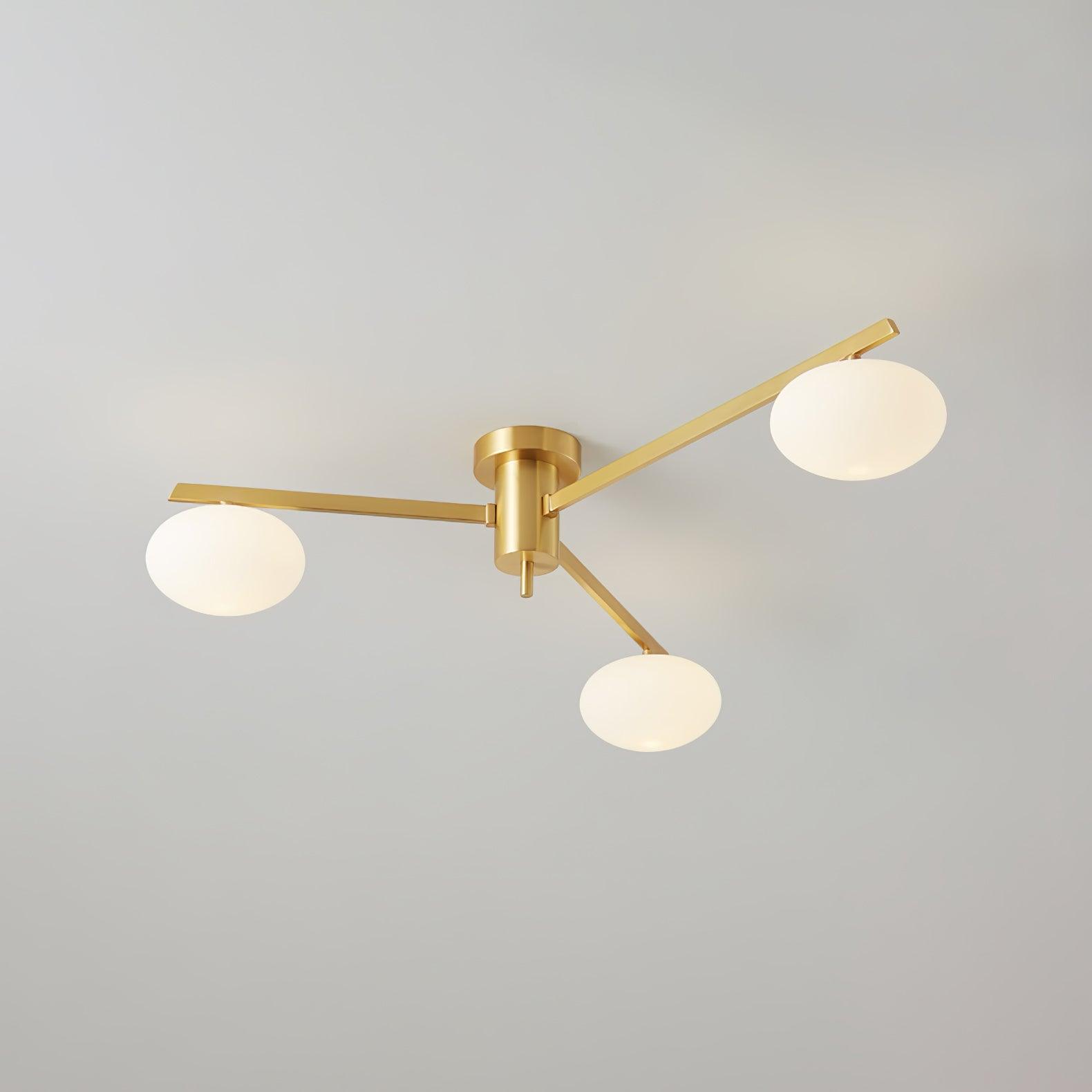 Ceiling Light | Multi-Arm Linear Glass Shade