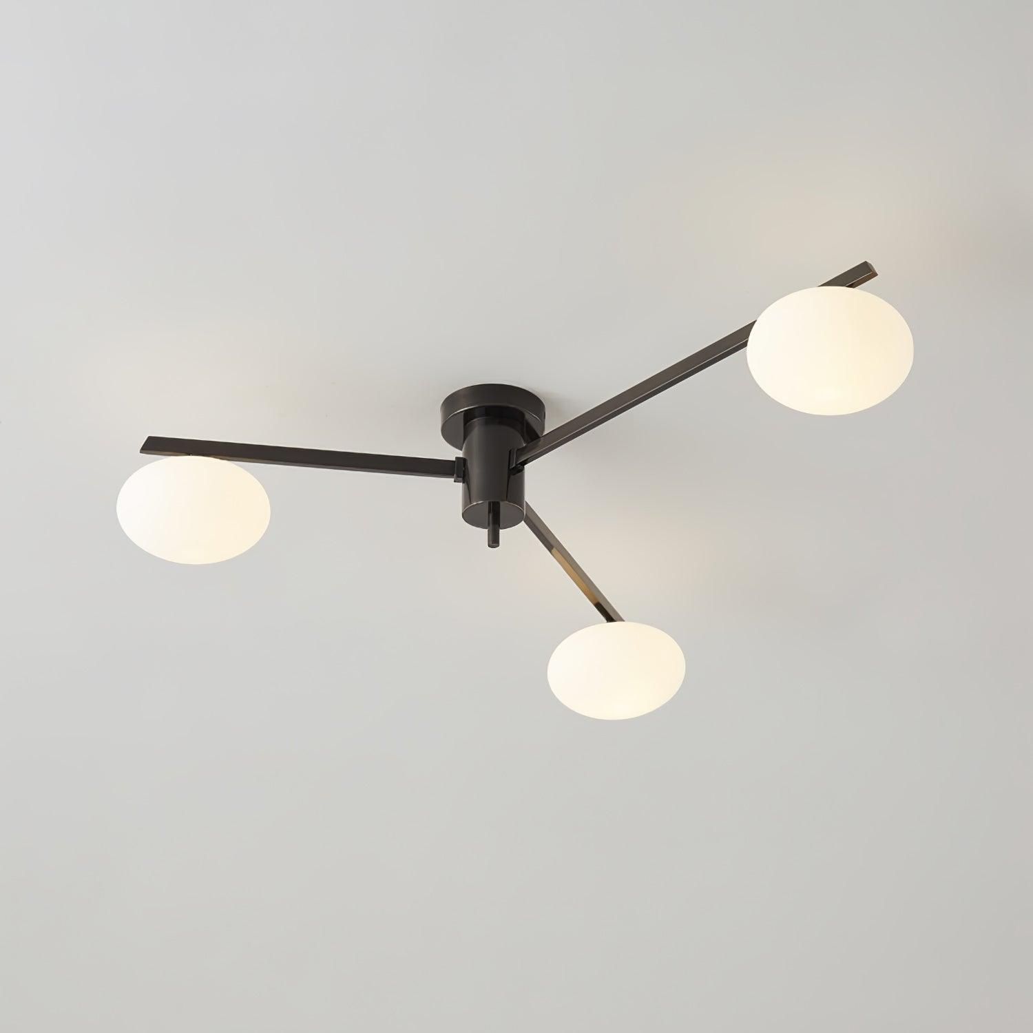 Ceiling Light | Multi-Arm Linear Glass Shade