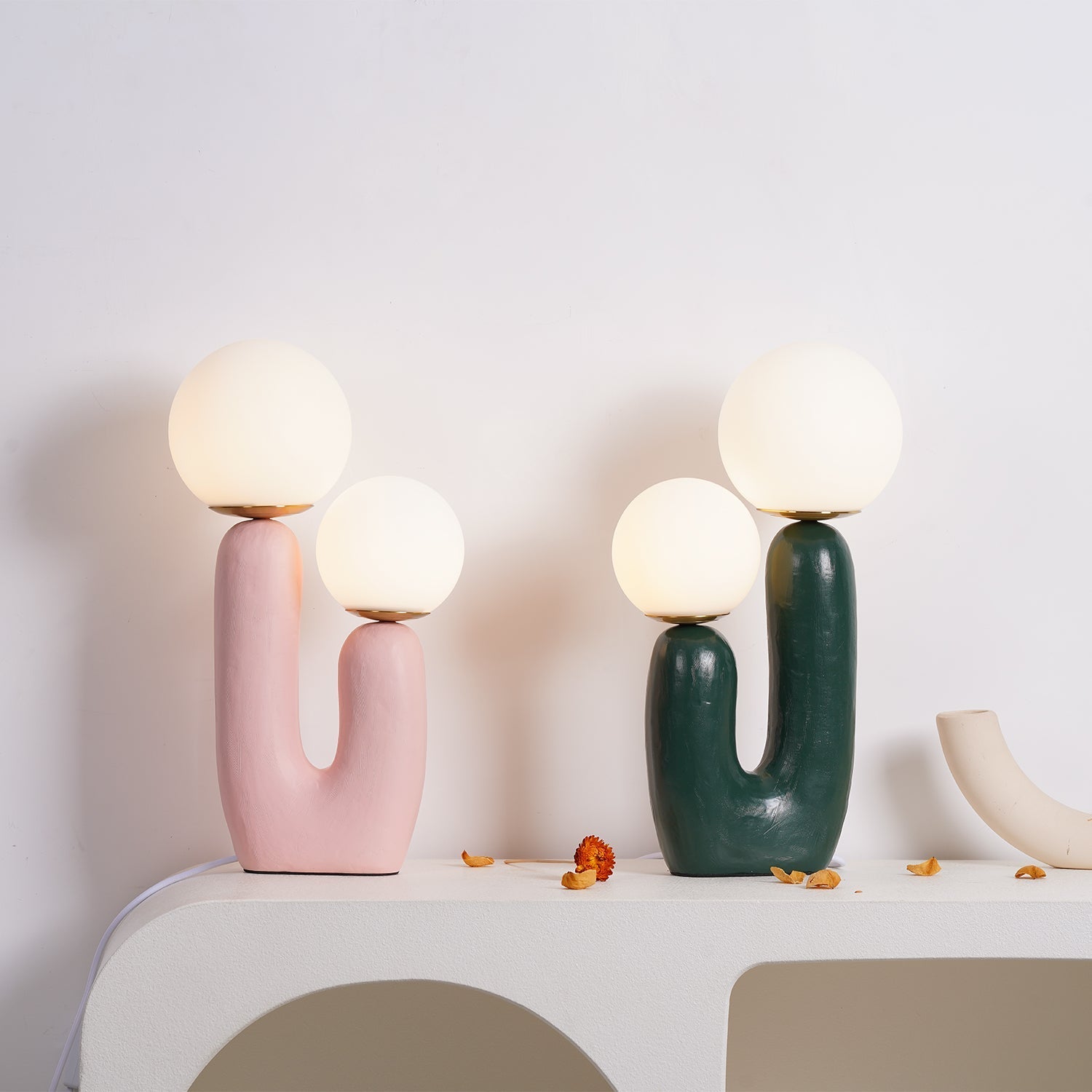 Table Lamp | Double Globe Table Light