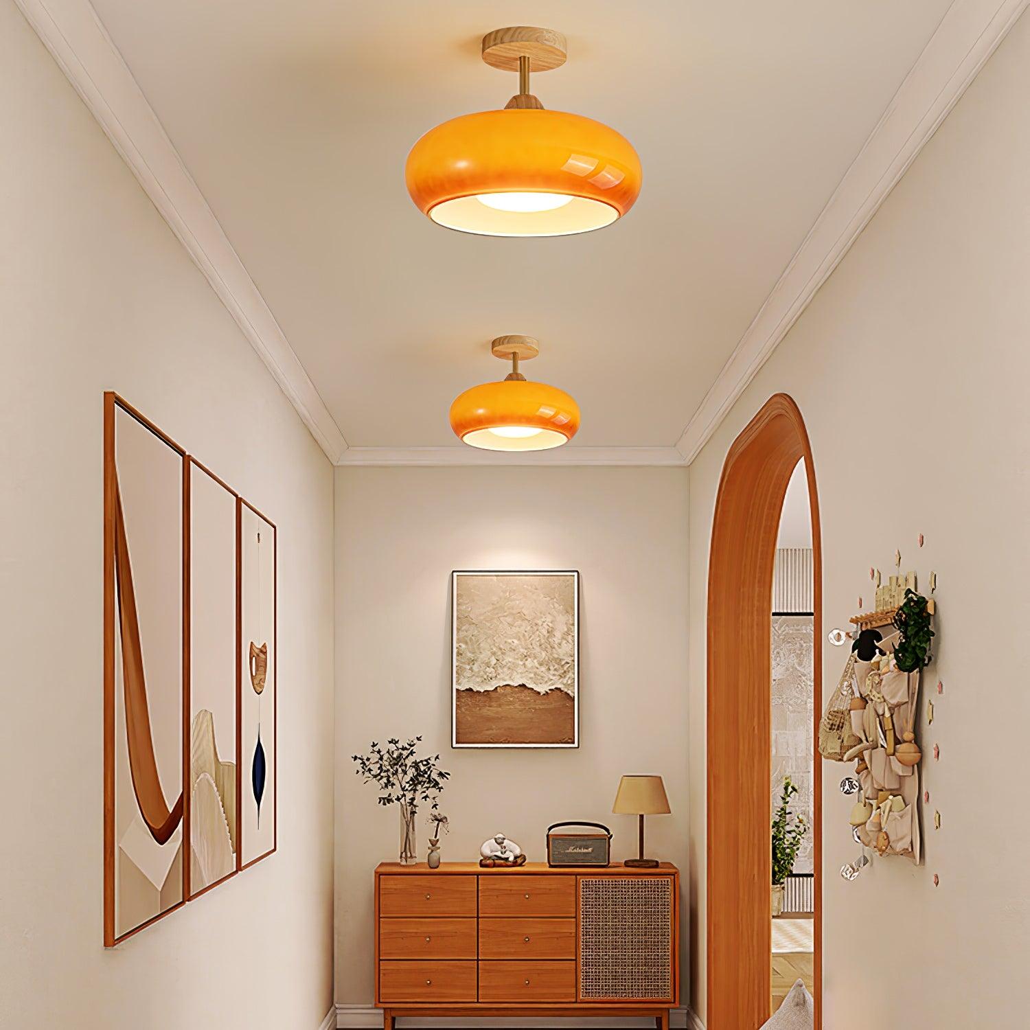 Ceiling Lights | Vintage Bauhaus Round Dome