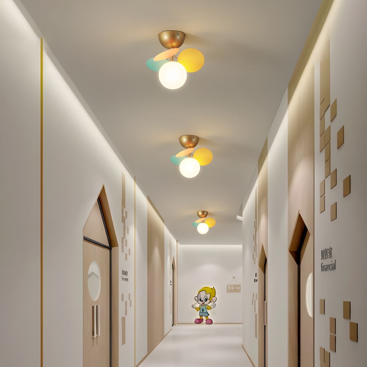 Ceiling Lights | Macaron Multi-Color Round Petal Design