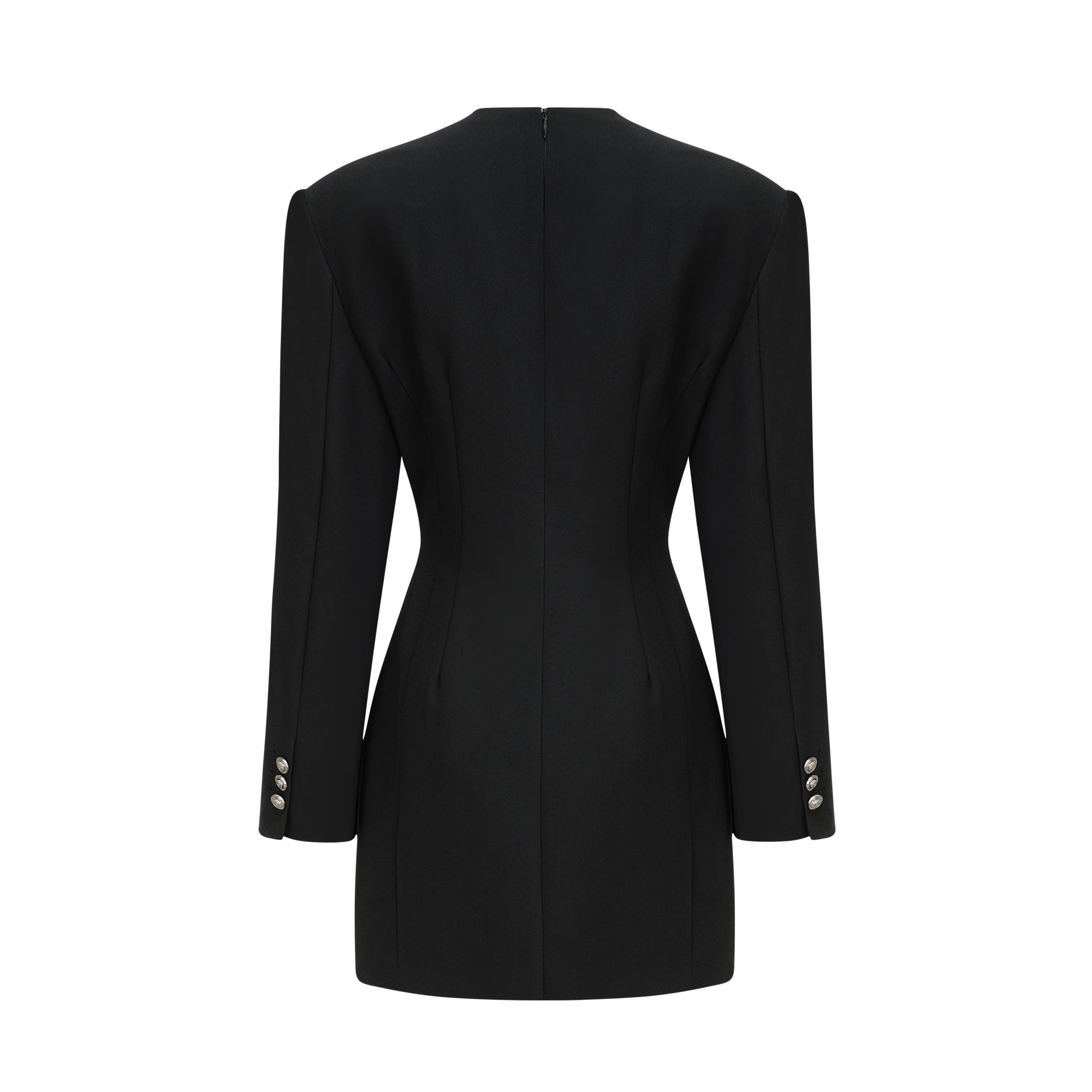 Magali black hourglass mini dress